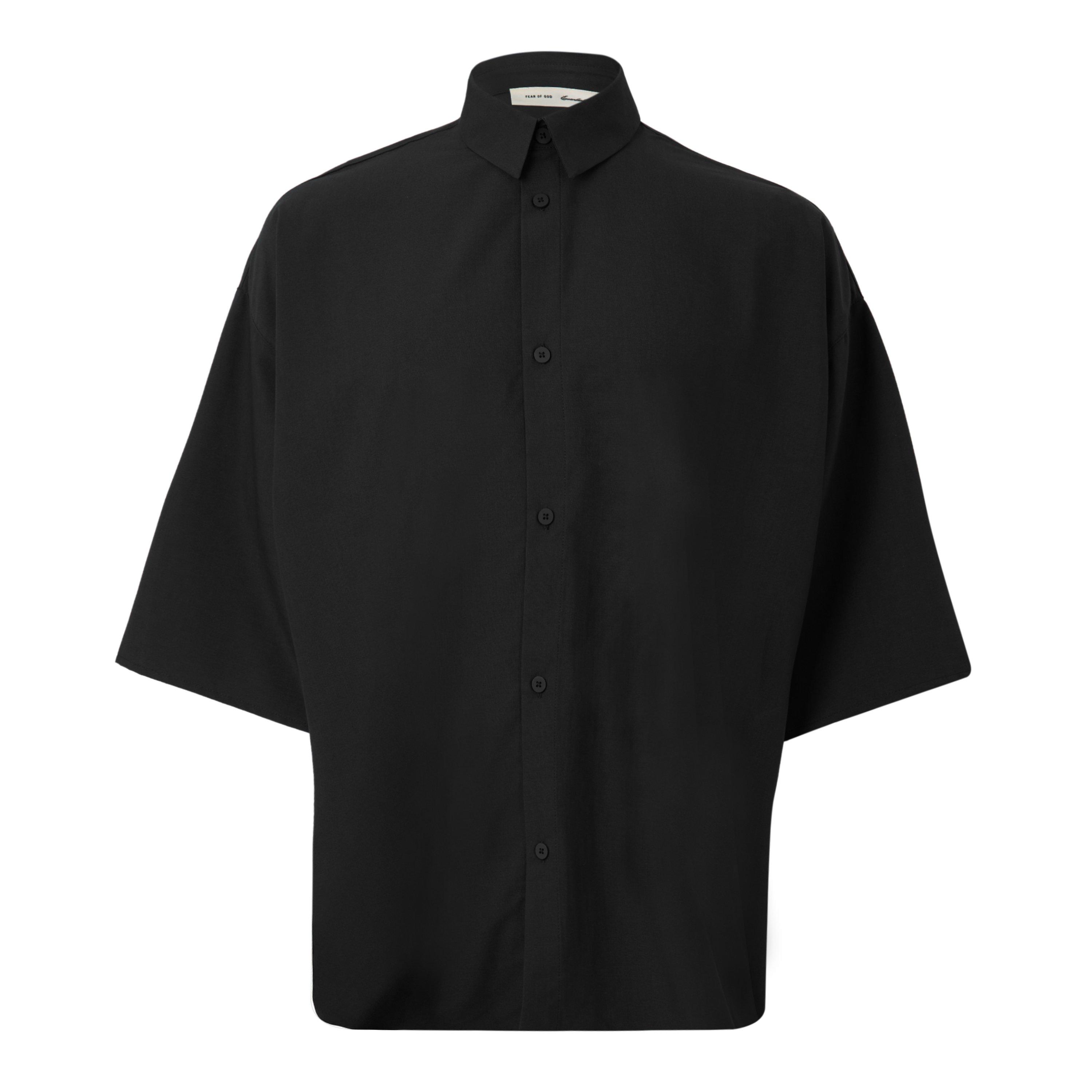 Vintage Black - Fear Of God Essentials - Men's Plain Short Sleeve Shirt - 1