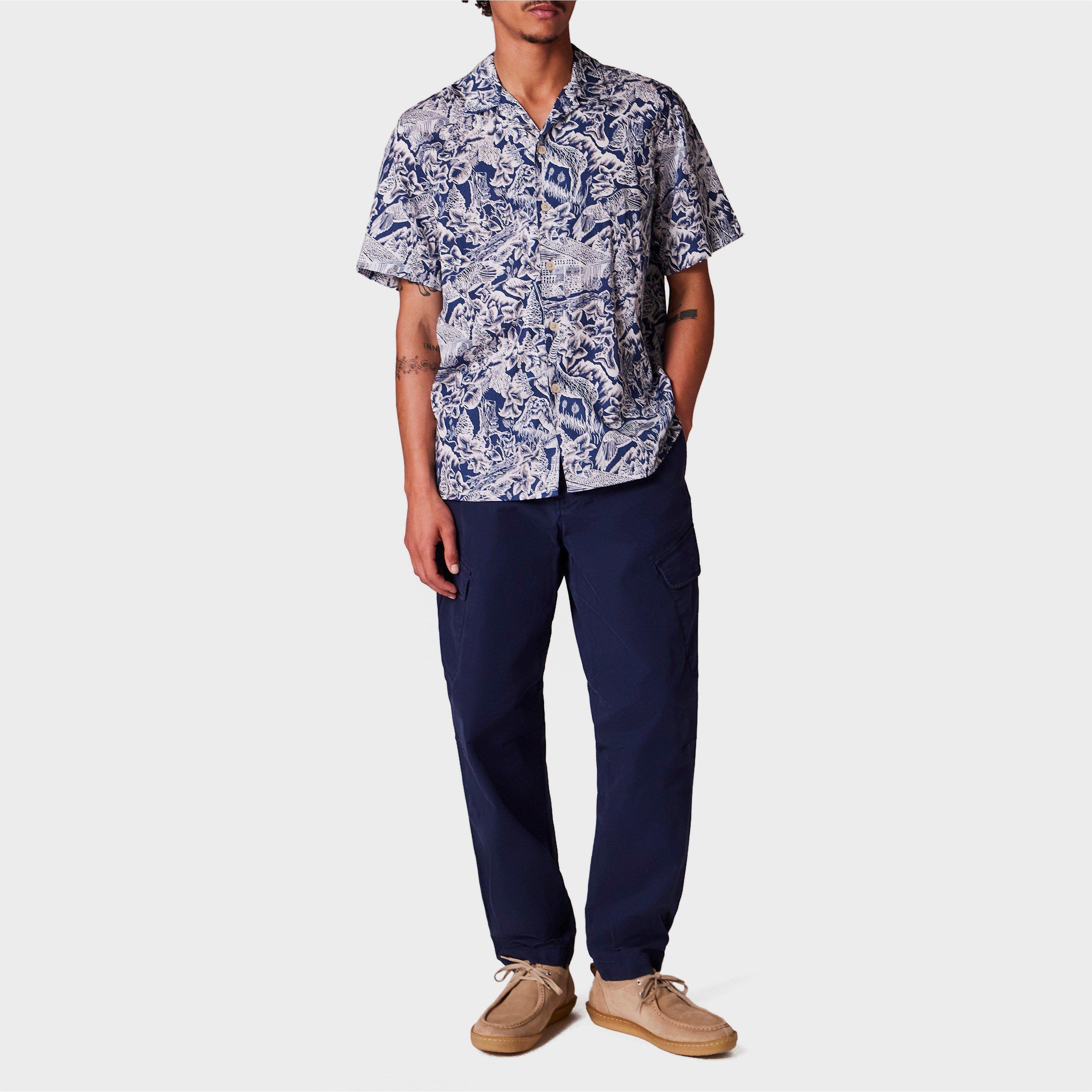 Blue 49 - PS Paul Smith - Men's Short-Sleeve Patterned Shirt - 2