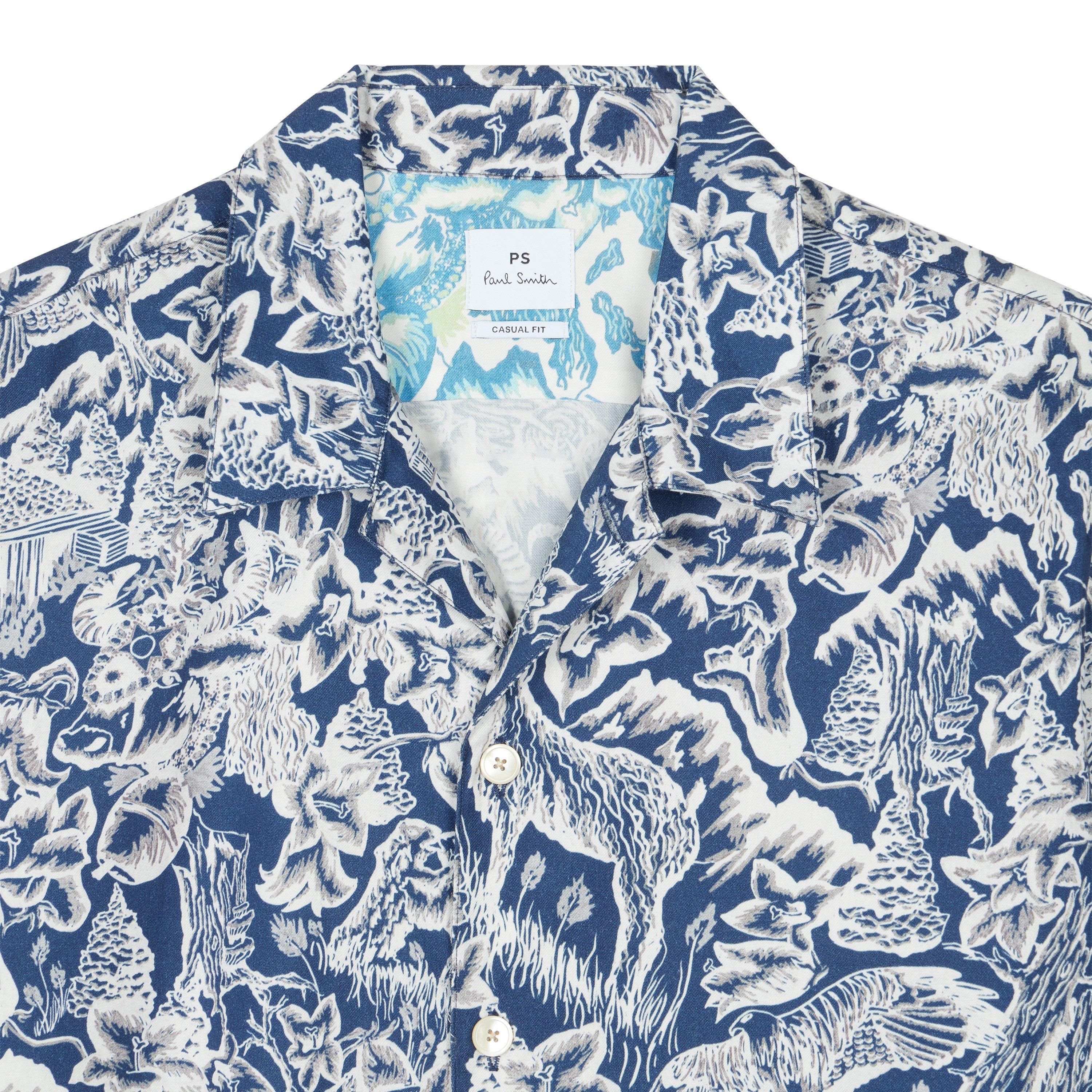 Blue 49 - PS Paul Smith - Men's Short-Sleeve Patterned Shirt - 5