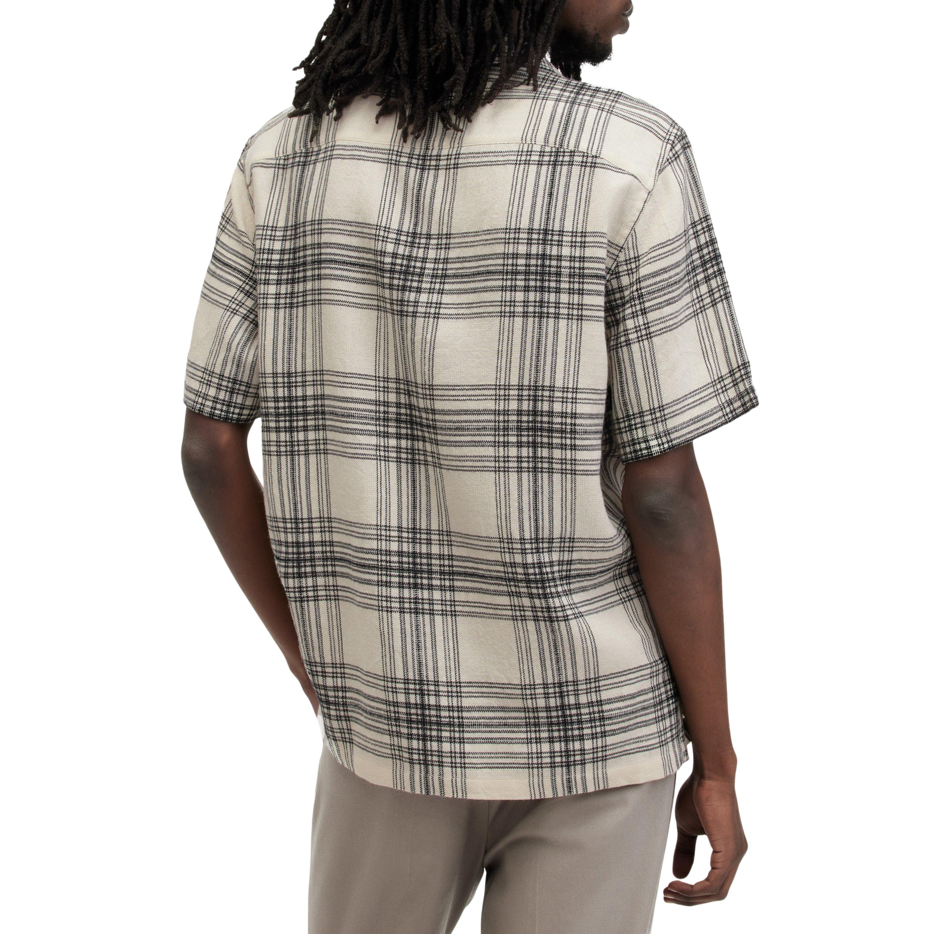 Lace White - AllSaints - Men's Padres Checked Short-Sleeve Patterned Shirt - 4