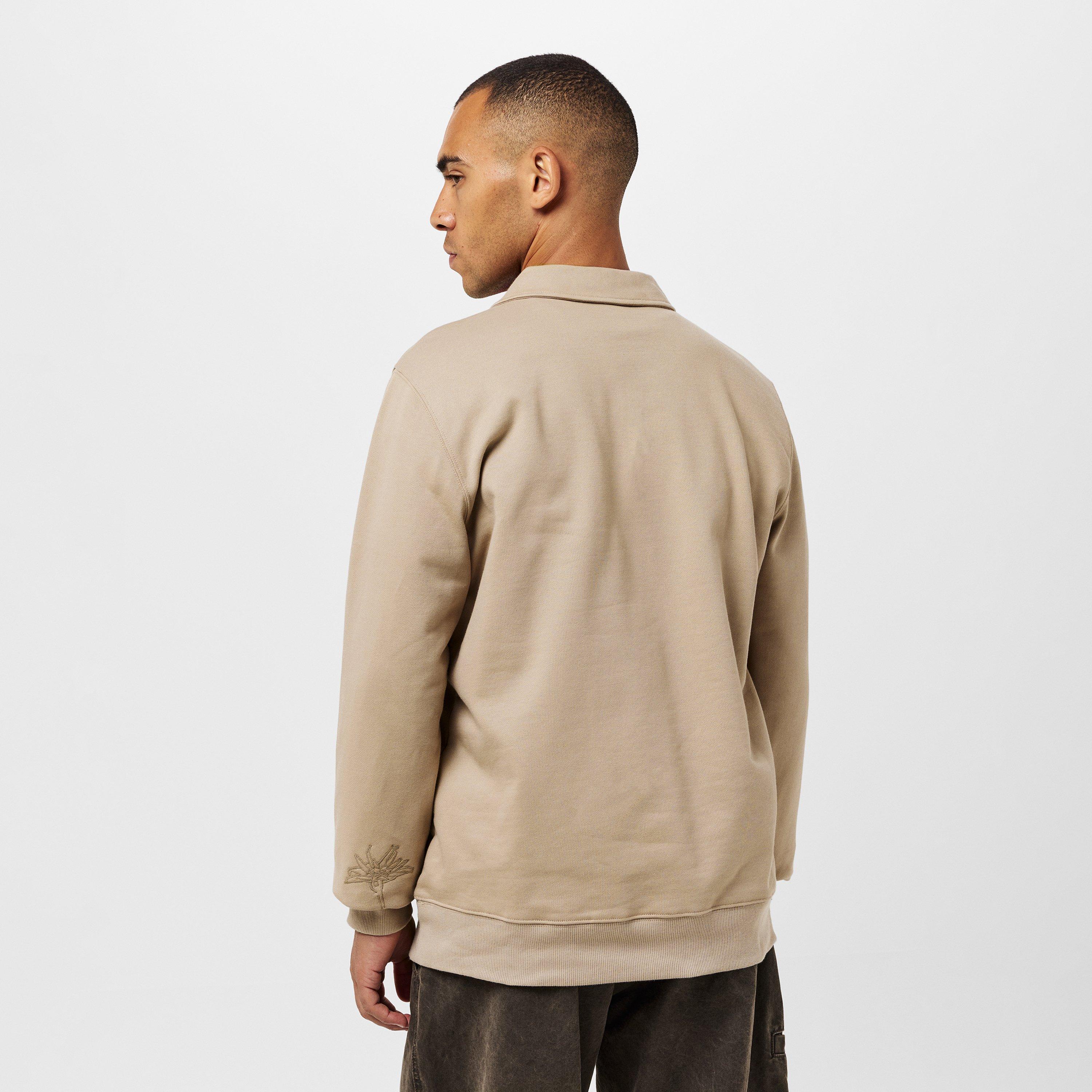 Beige 64 - PS Paul Smith - Men's GarmDye quarter Zip Fleece - 4