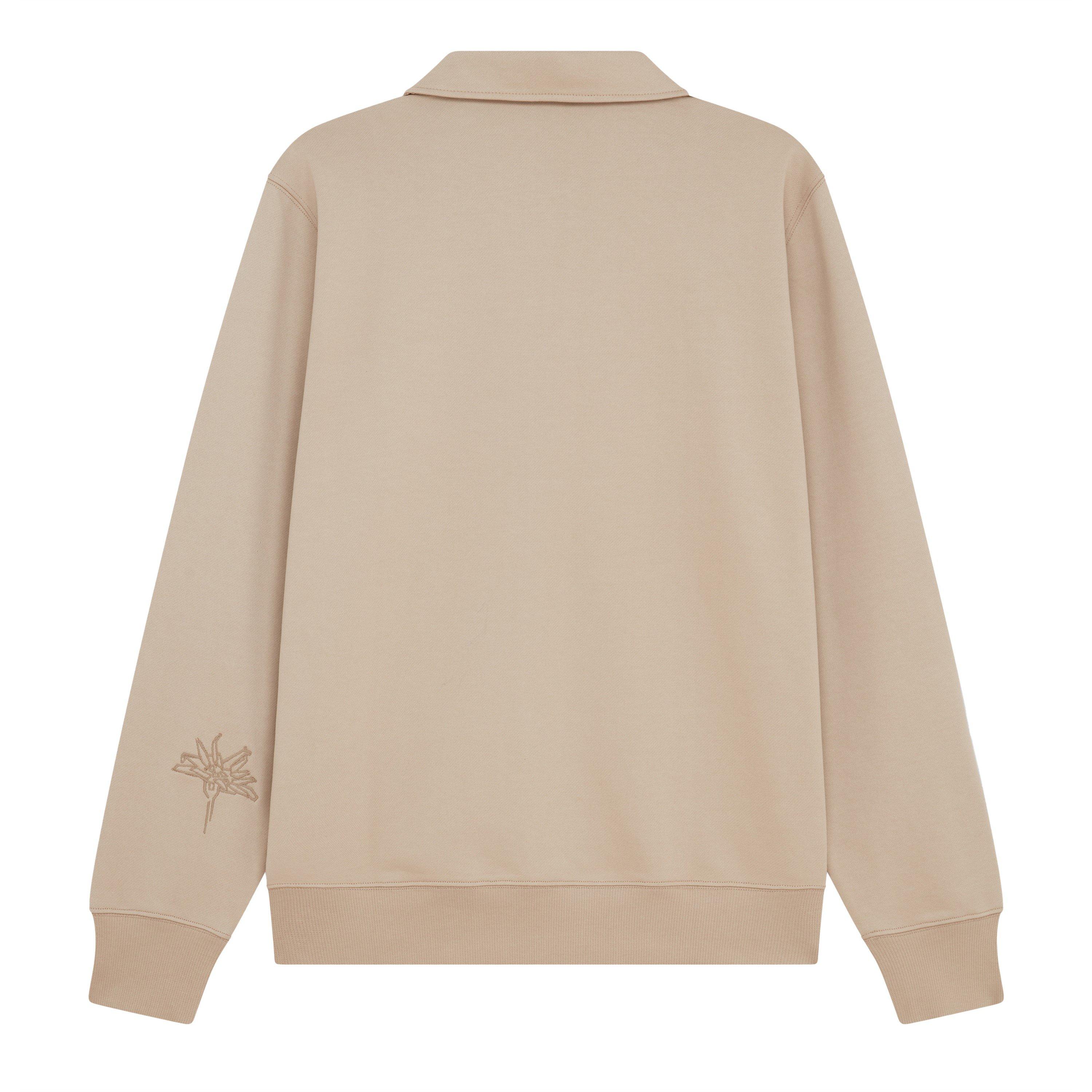 Beige 64 - PS Paul Smith - Men's GarmDye quarter Zip Fleece - 5