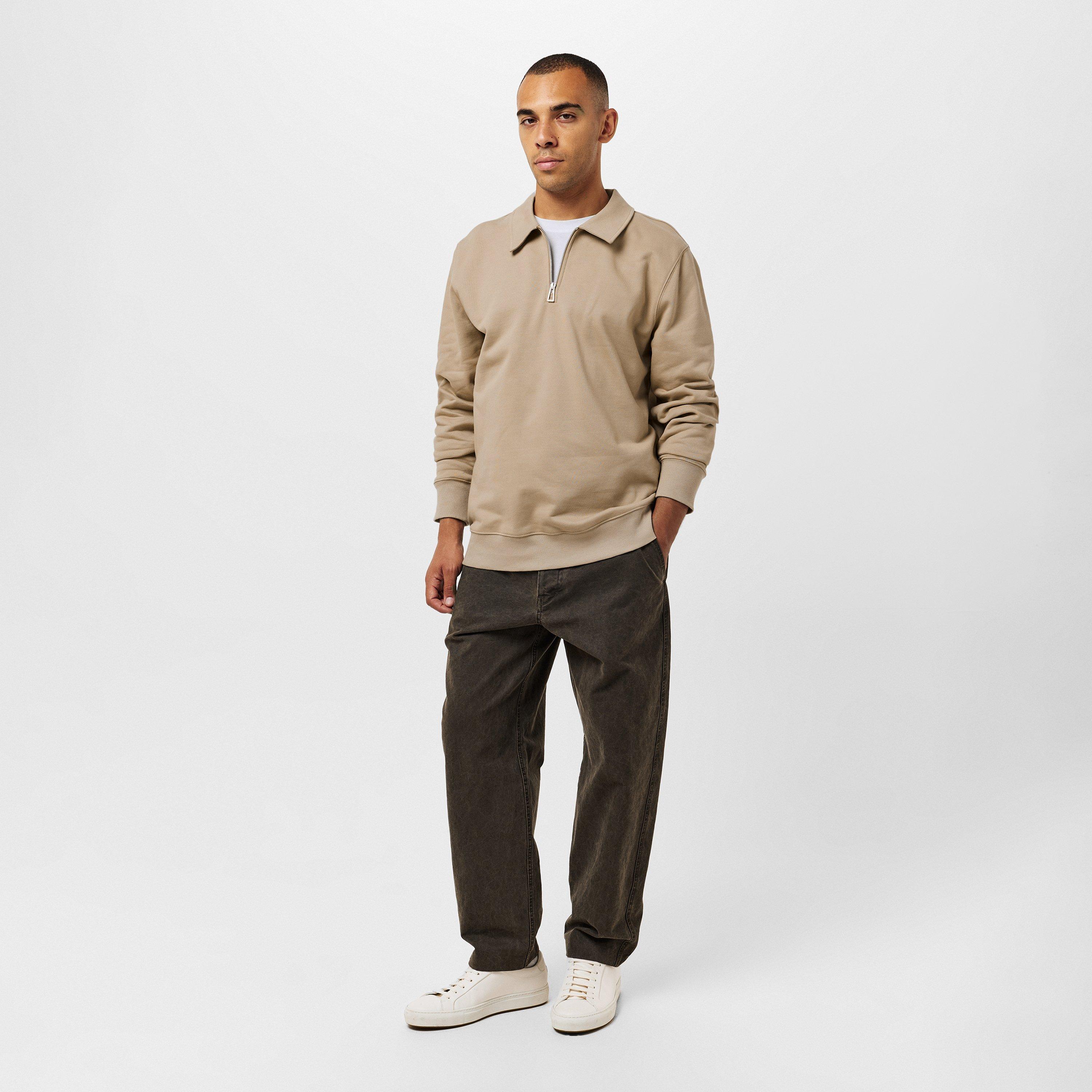 Beige 64 - PS Paul Smith - Men's GarmDye quarter Zip Fleece - 6