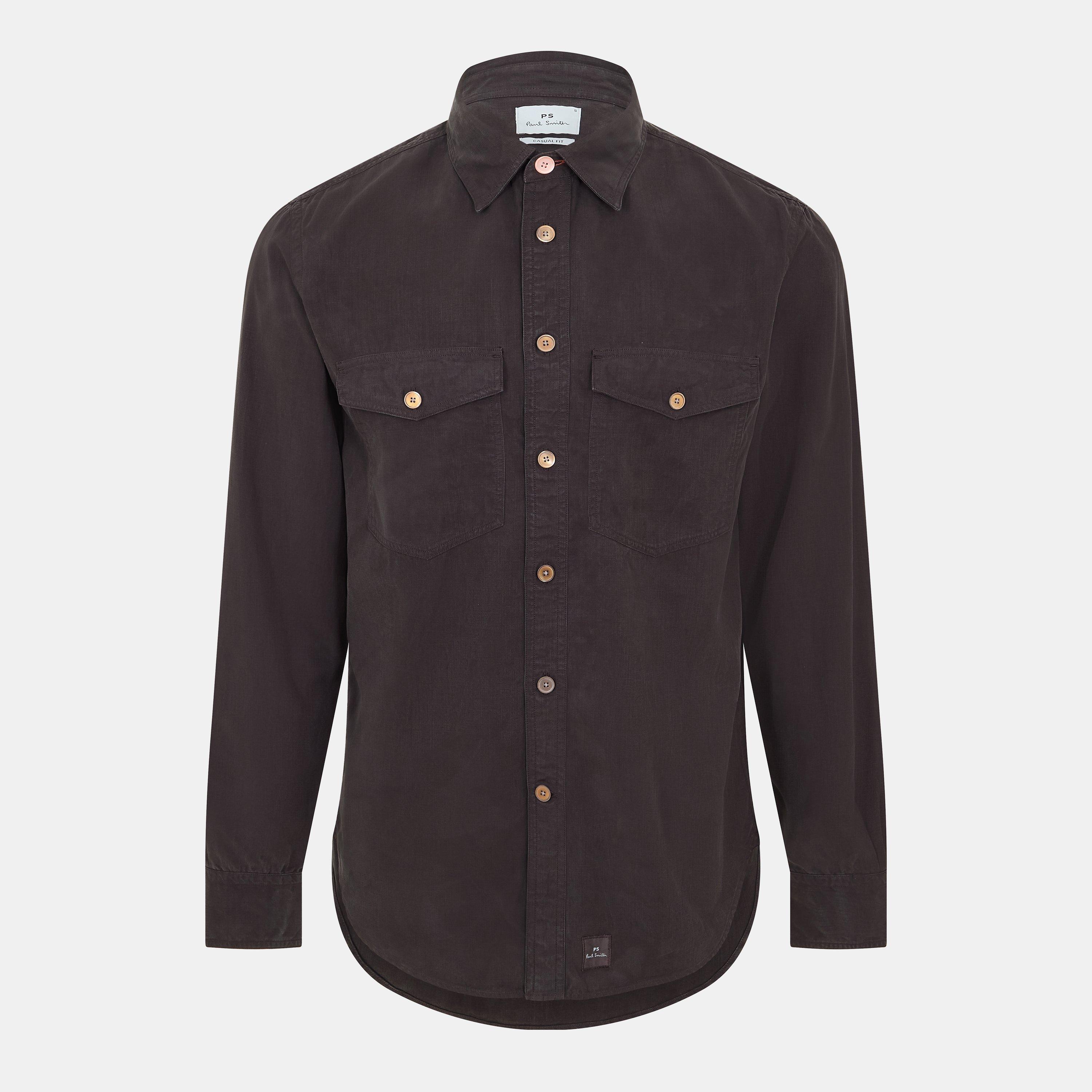Ps Paul Smith Men's Long Sleeve Tailored Fit Shirt - Black 79 - L
