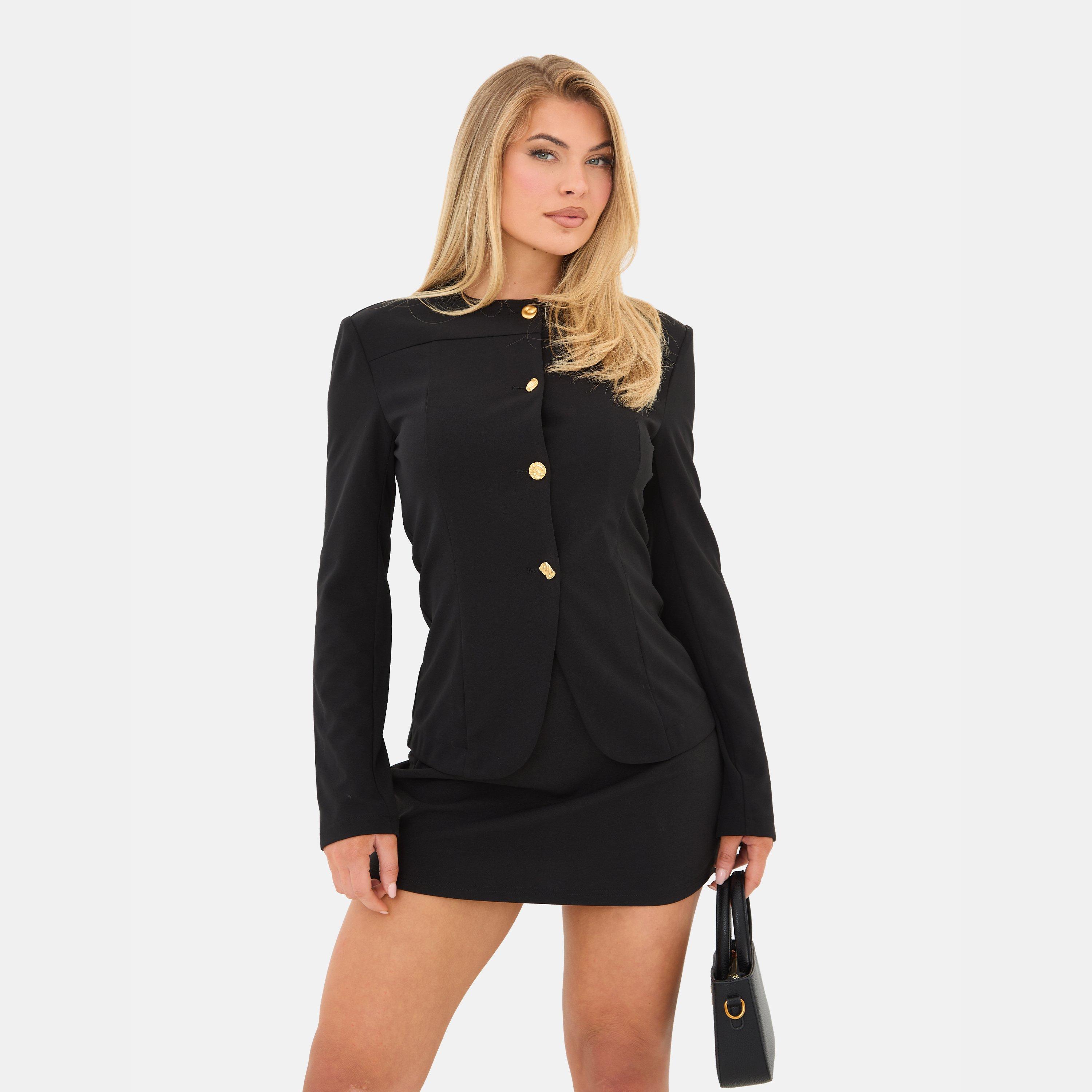 Black - I Saw It First - Cinched Waist Blazer - 3