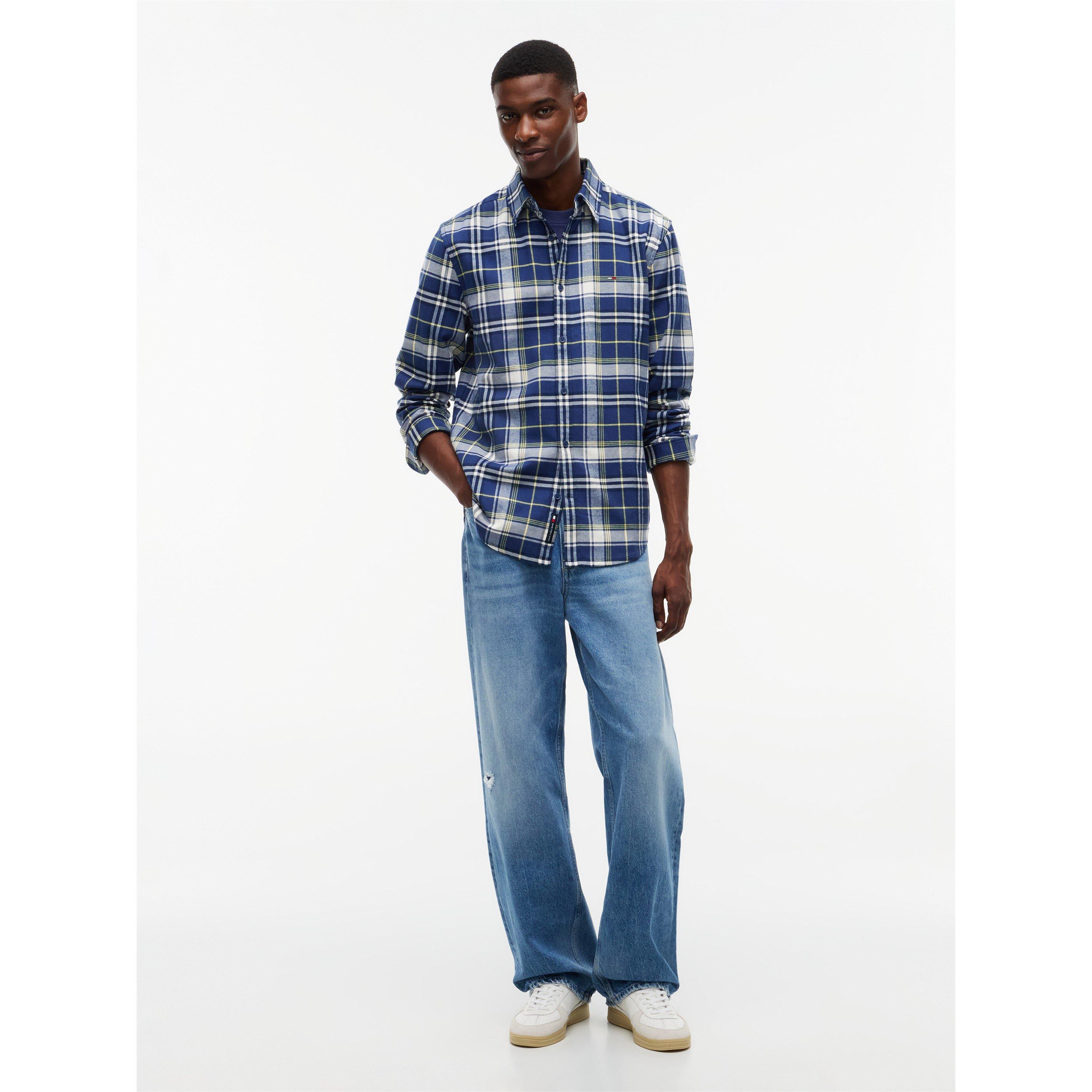 Check blu navy. - Tommy Jeans - TJ Reg Flannel Check Sn64 - 4