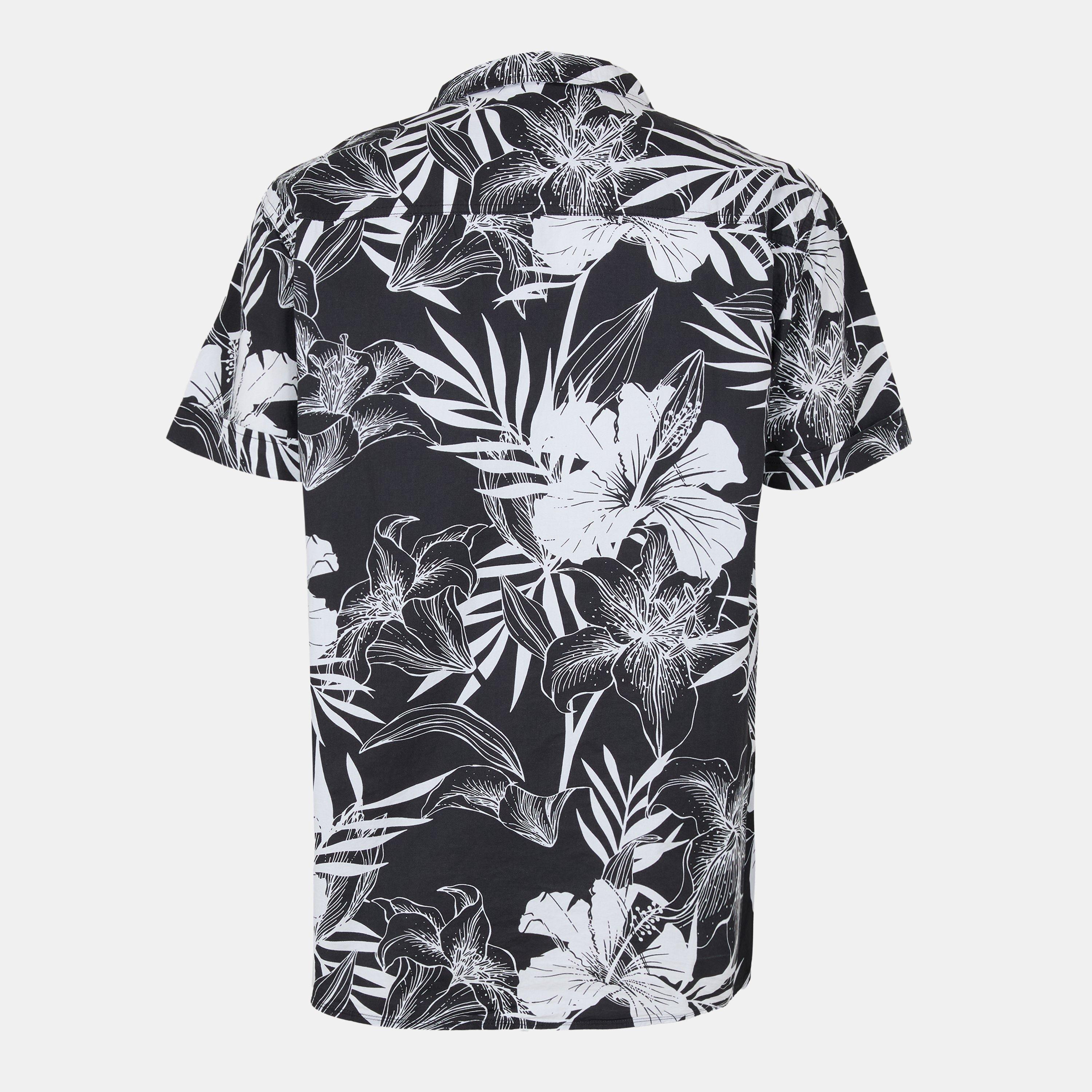 A Black - Bench - Dexus Short-Sleeve Patterned Shirt - 2