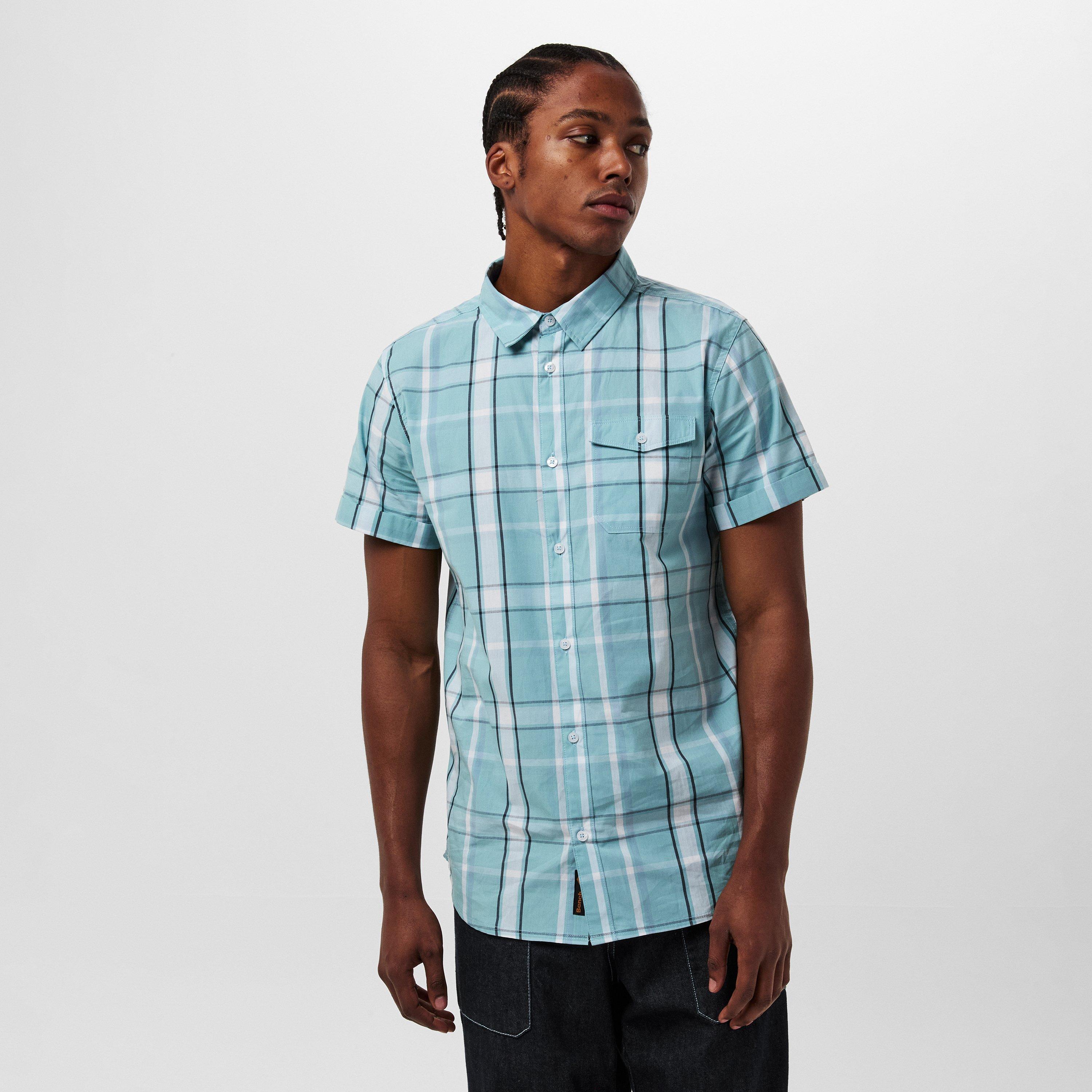 Teal Check - Bench - Giala Short-Sleeve Patterned Shirt - 3