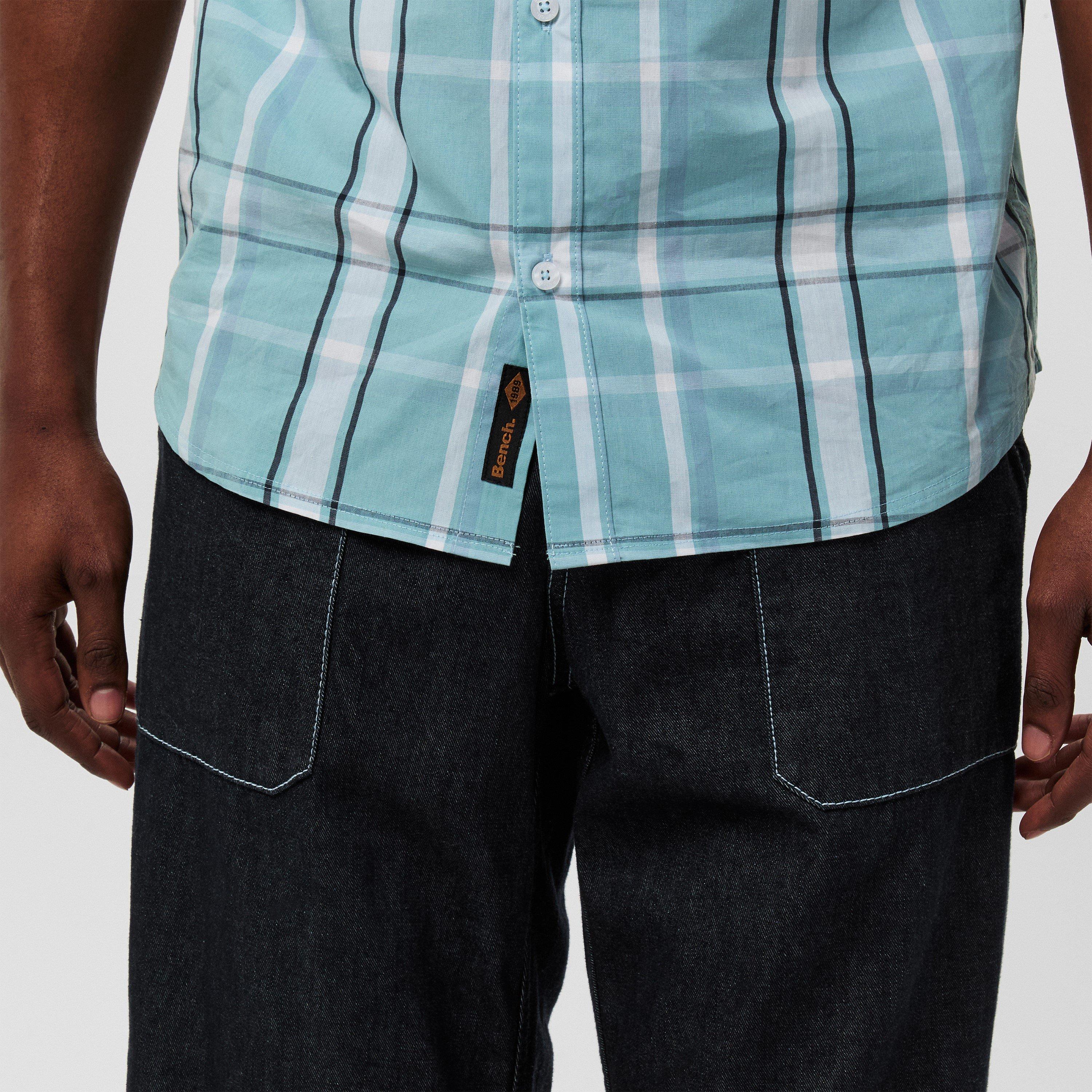 Teal Check - Bench - Giala Short-Sleeve Patterned Shirt - 5