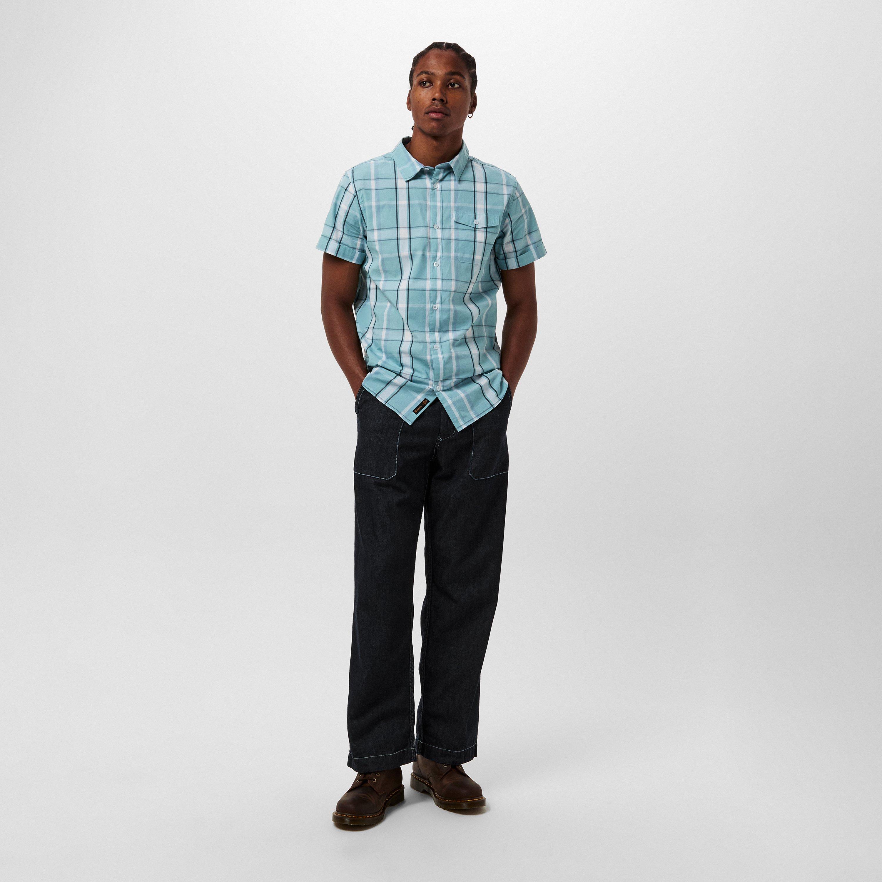 Teal Check - Bench - Giala Short-Sleeve Patterned Shirt - 6