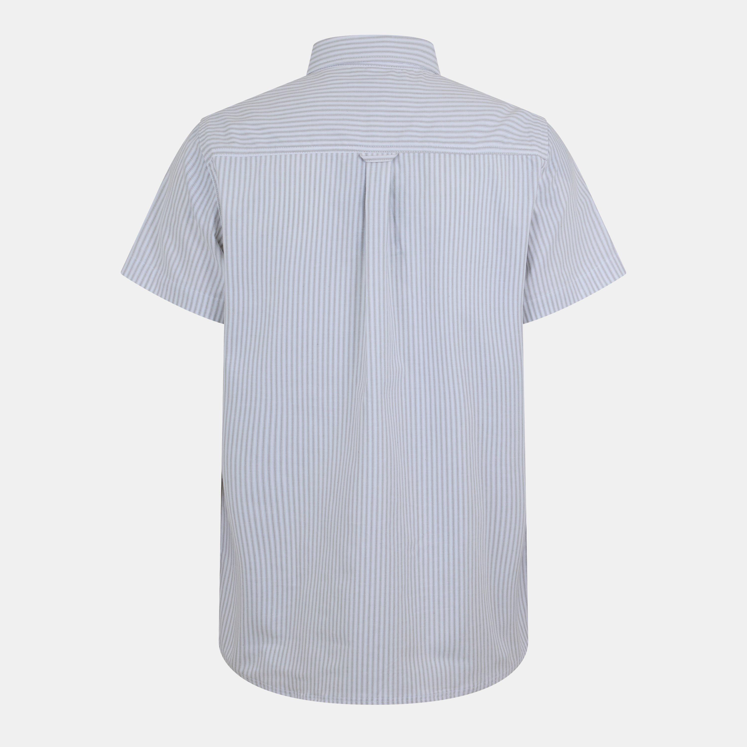 Grå Stribe - Bench - Short-Sleeve Patterned Shirt - 2
