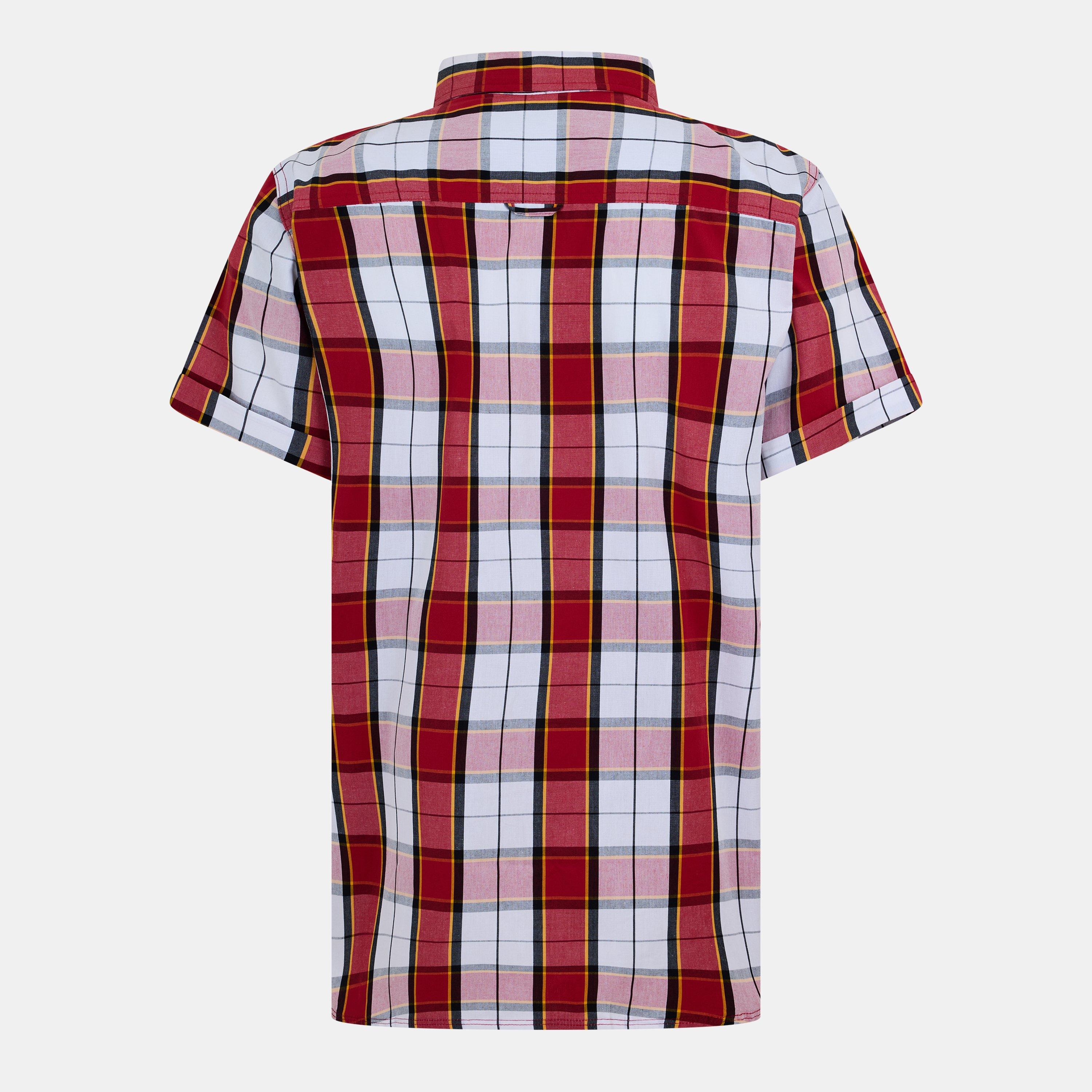 Hvid/Rød - Bench - Short-Sleeve Patterned Shirt - 2