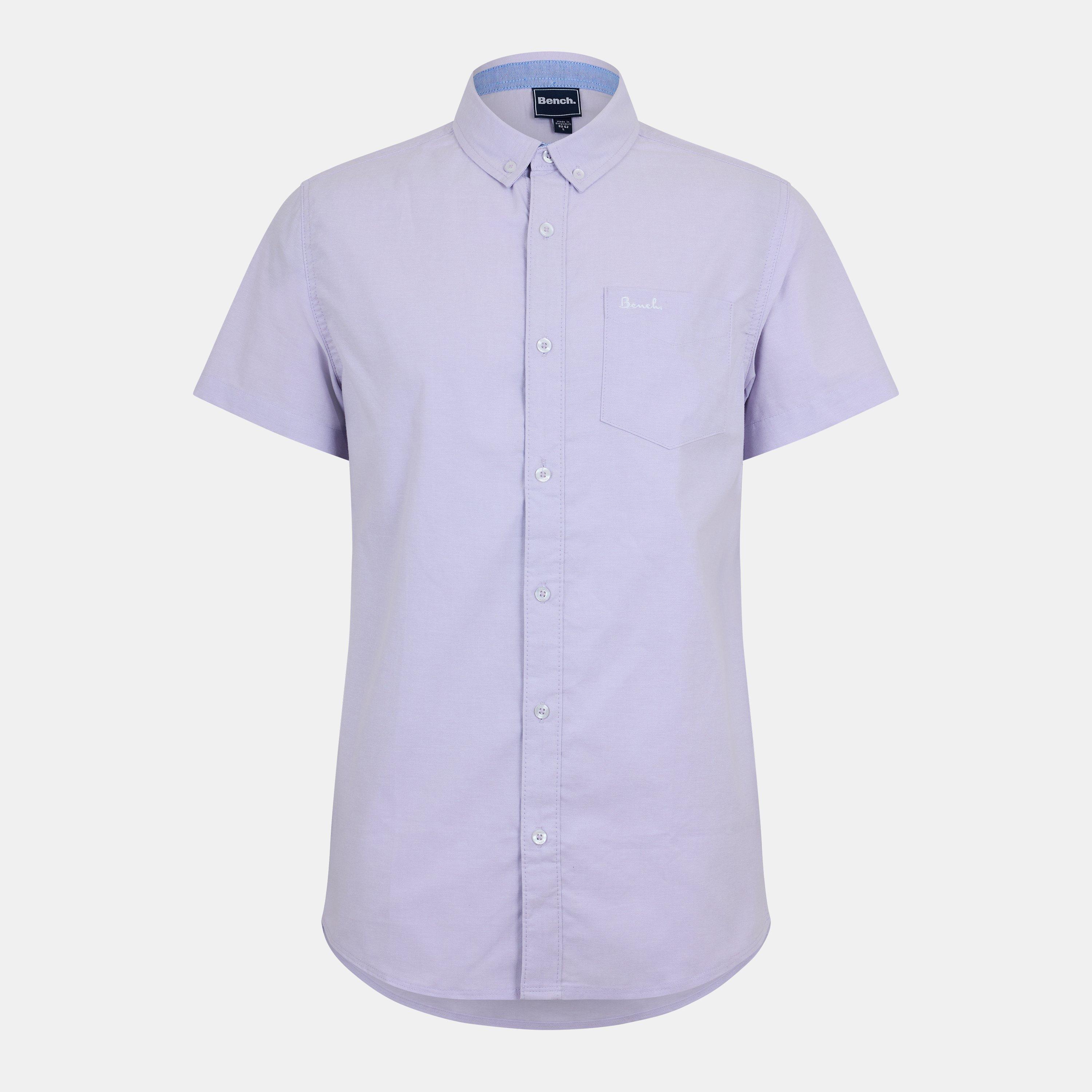 Lilac - Bench - Men's Short-Sleeve Plain Shirt - 1
