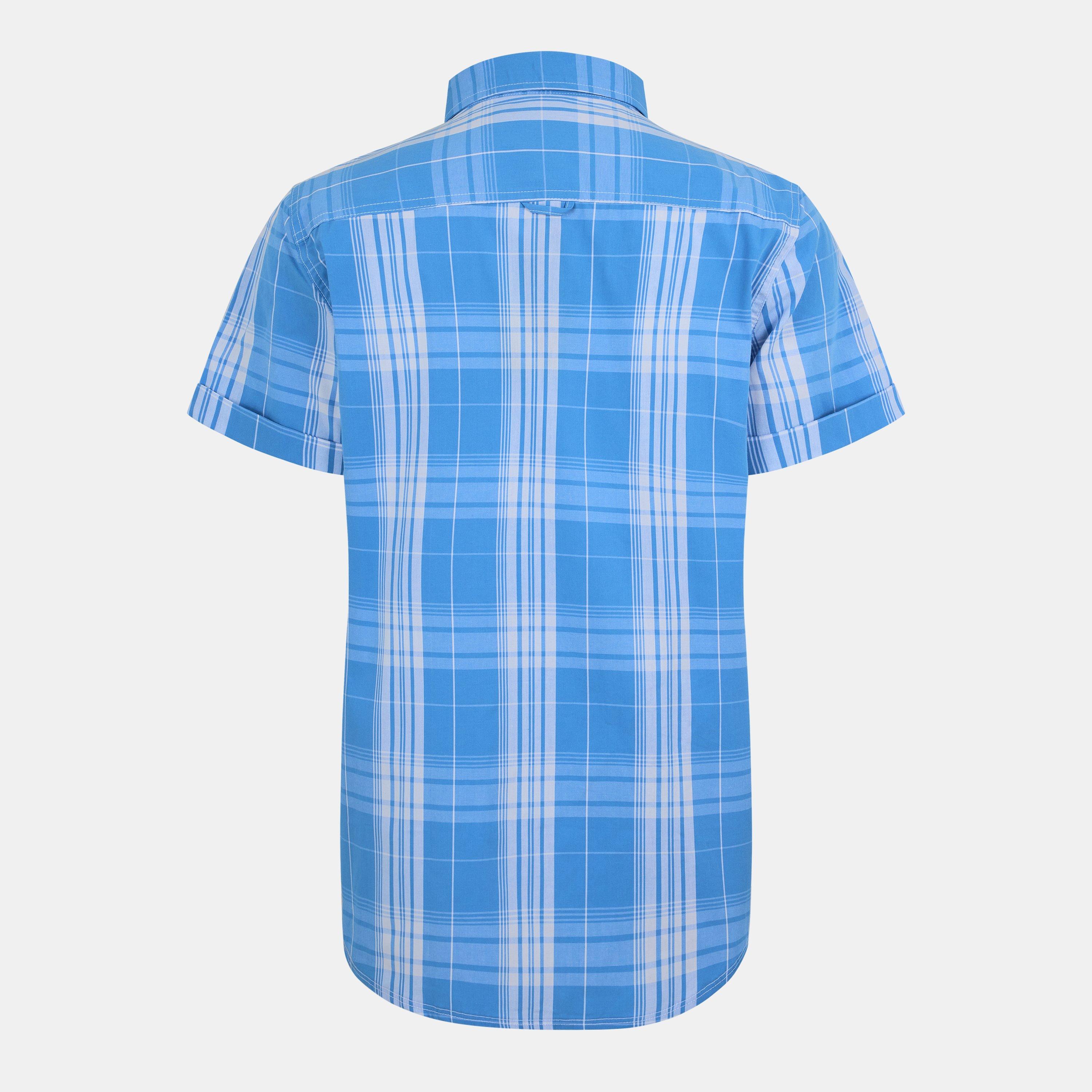 Blue/White Chk - Bench - Short-Sleeve Patterned Shirt - 2