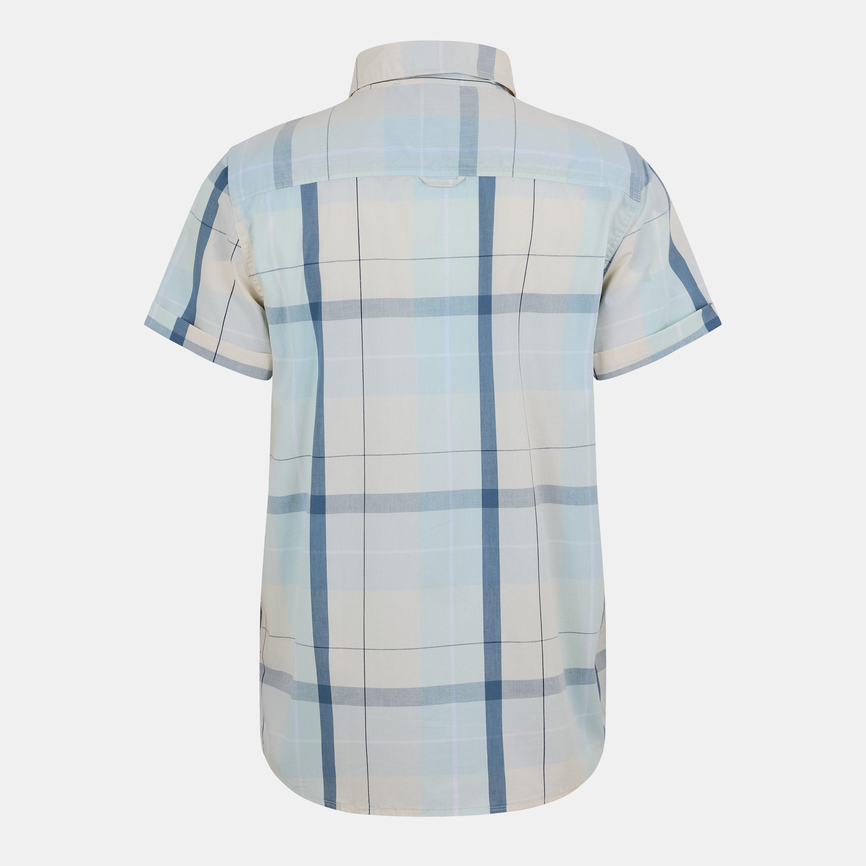 Gul/Blå Tjek - Bench - Short-Sleeve Patterned Shirt - 2
