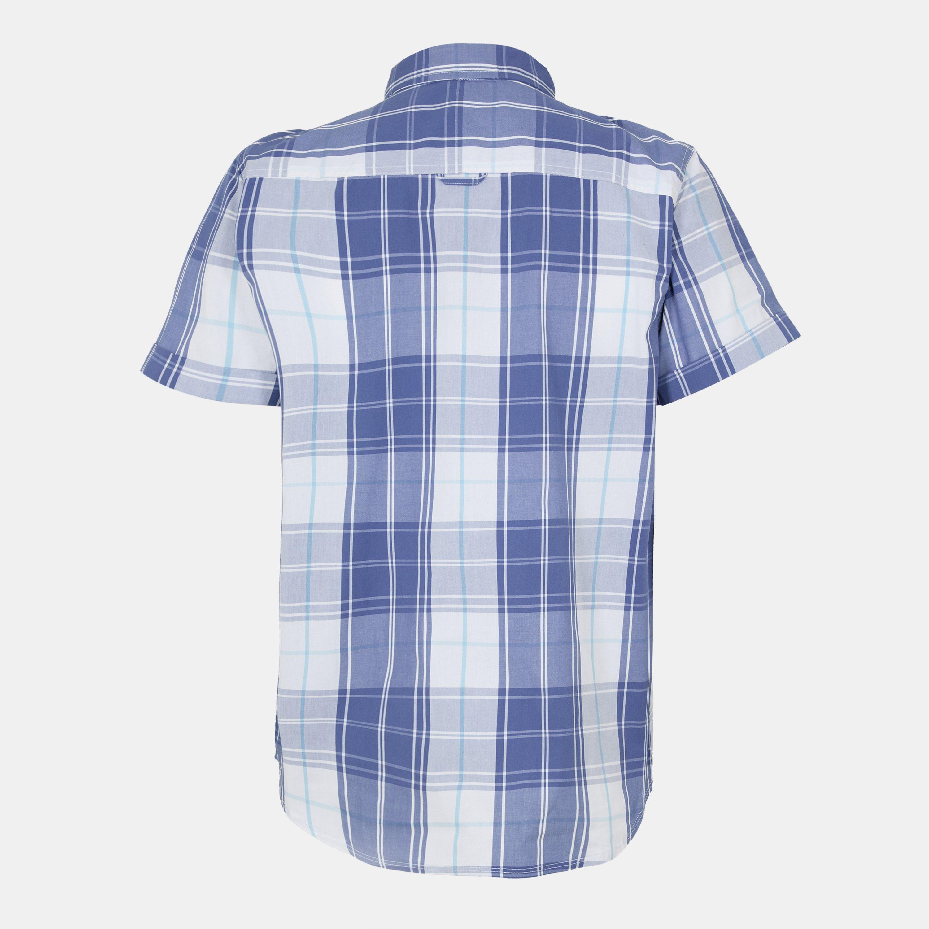 Bianco/Blu a quadri - Bench - Short-Sleeve Patterned Shirt - 2