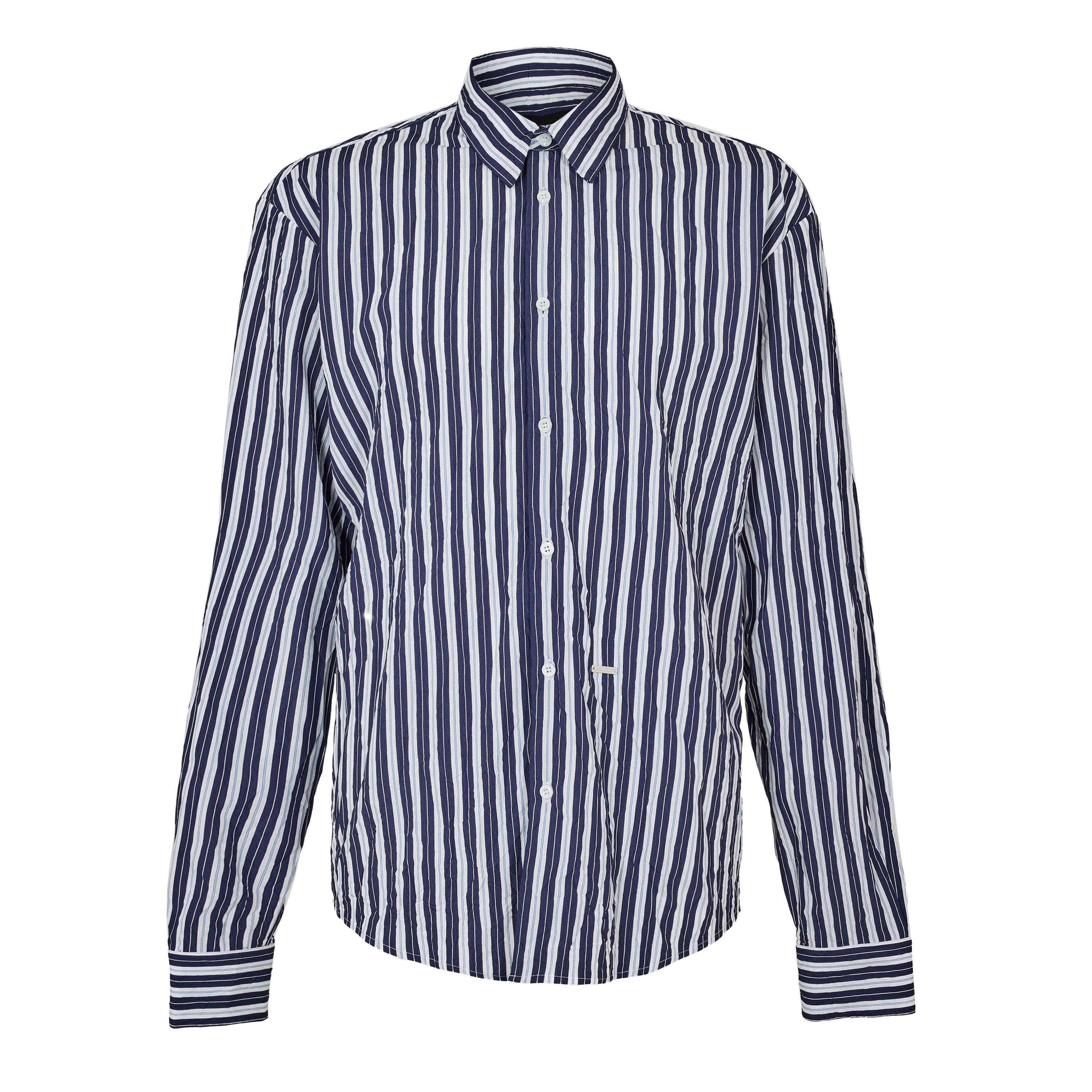 Blue/White - DSquared2 - DSQ Crinkle Shirt Sn62 - 1