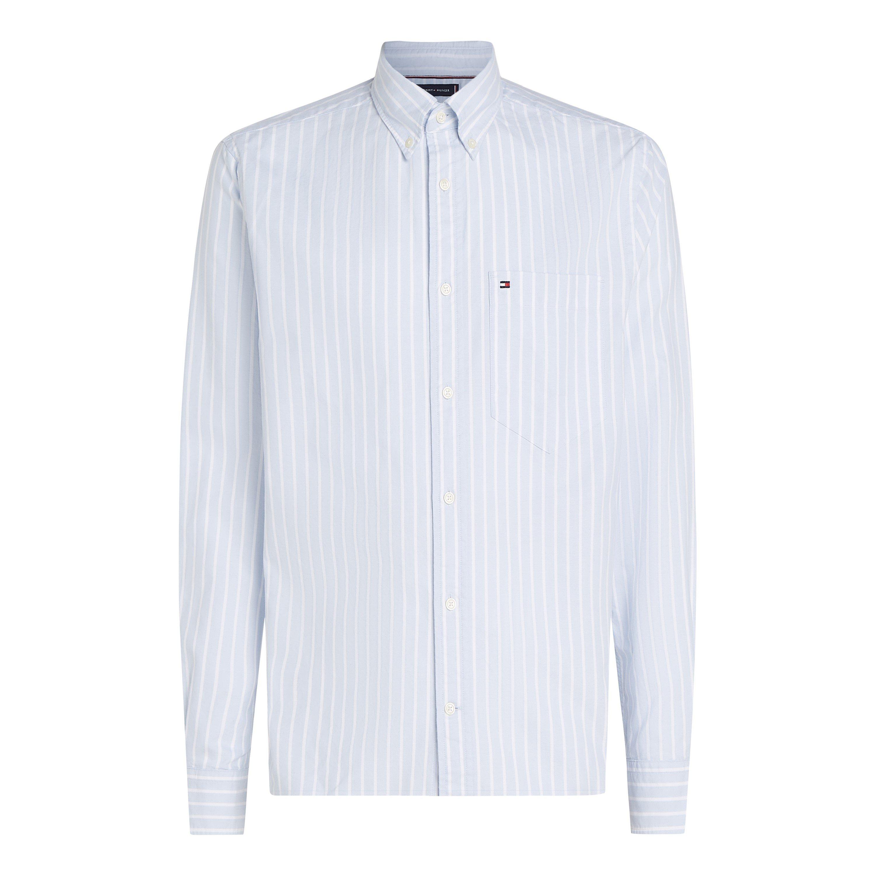 Breezy Blue/Wht - Tommy Hilfiger - Men's Long Sleeve Oxford Shirt - 1