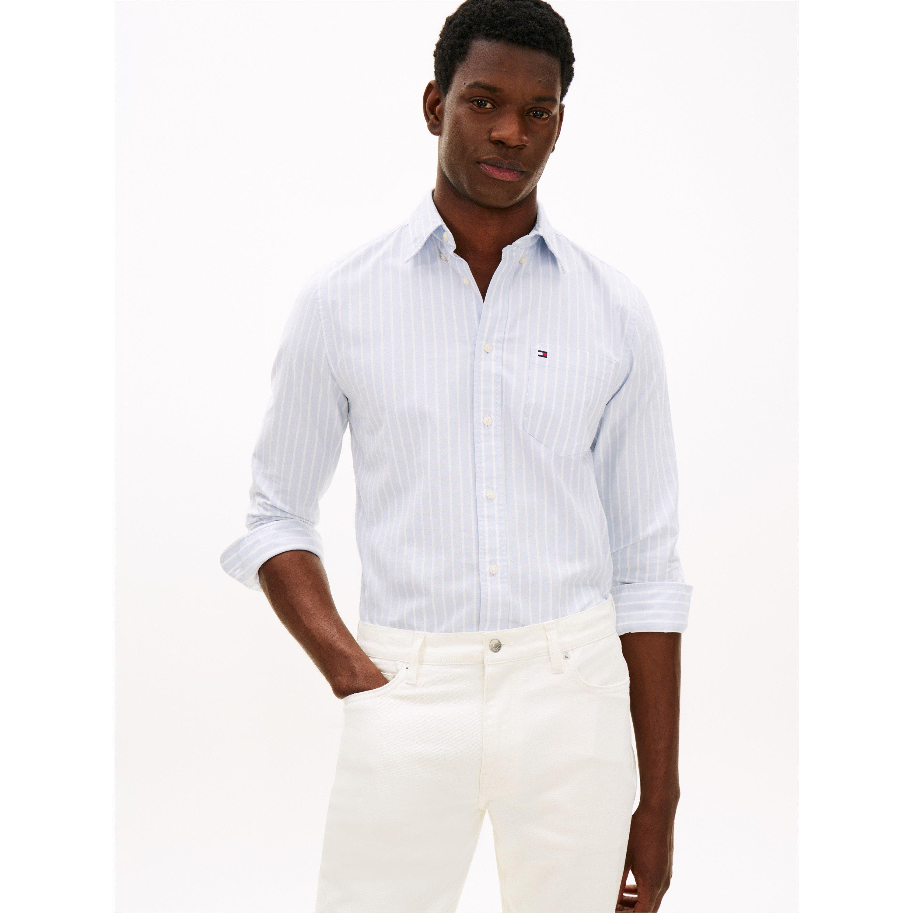 Breezy Blue/Wht - Tommy Hilfiger - Tommy Hrtg Oxf Shirt Sn63 - 2