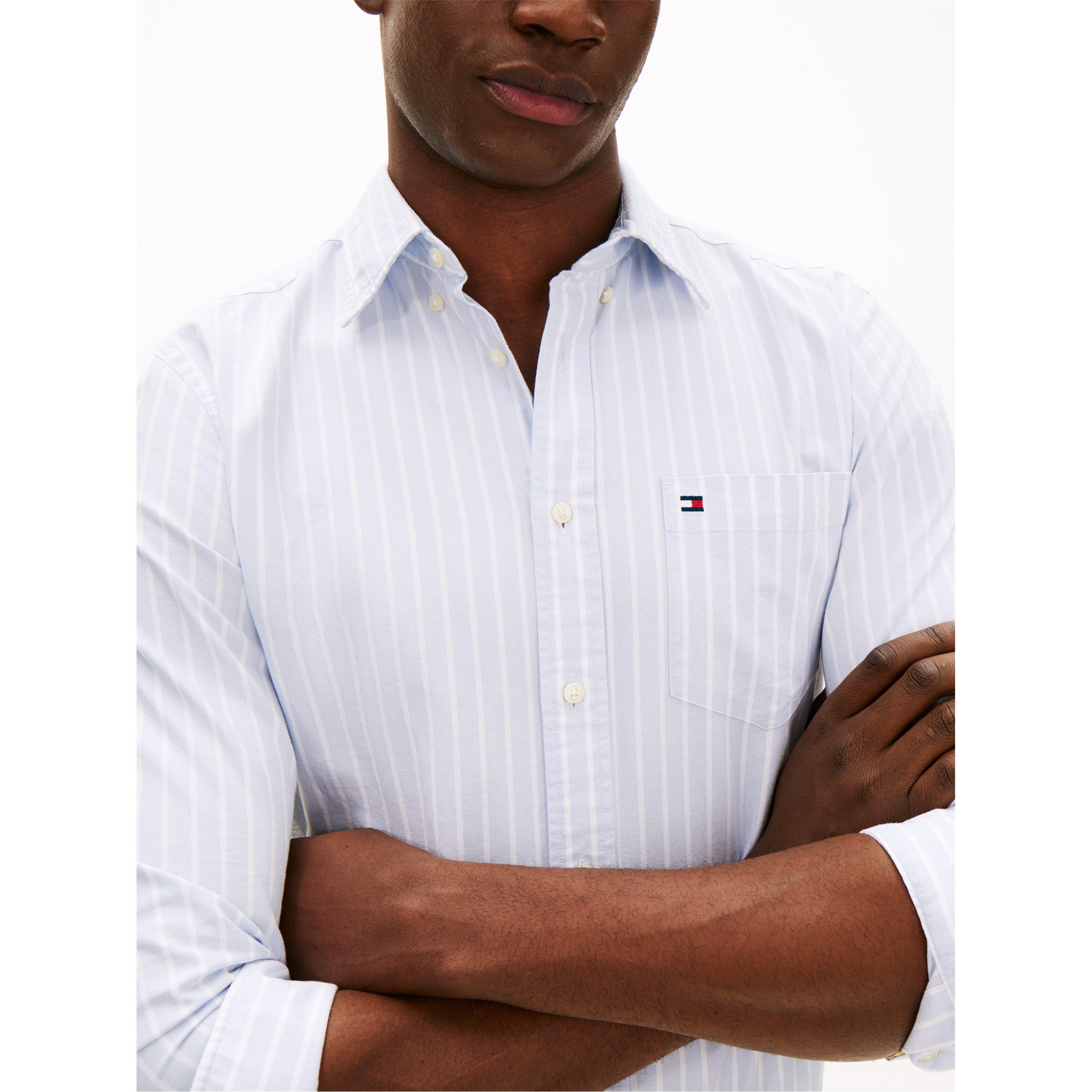 Breezy Blue/Wht - Tommy Hilfiger - Tommy Hrtg Oxf Shirt Sn63 - 3