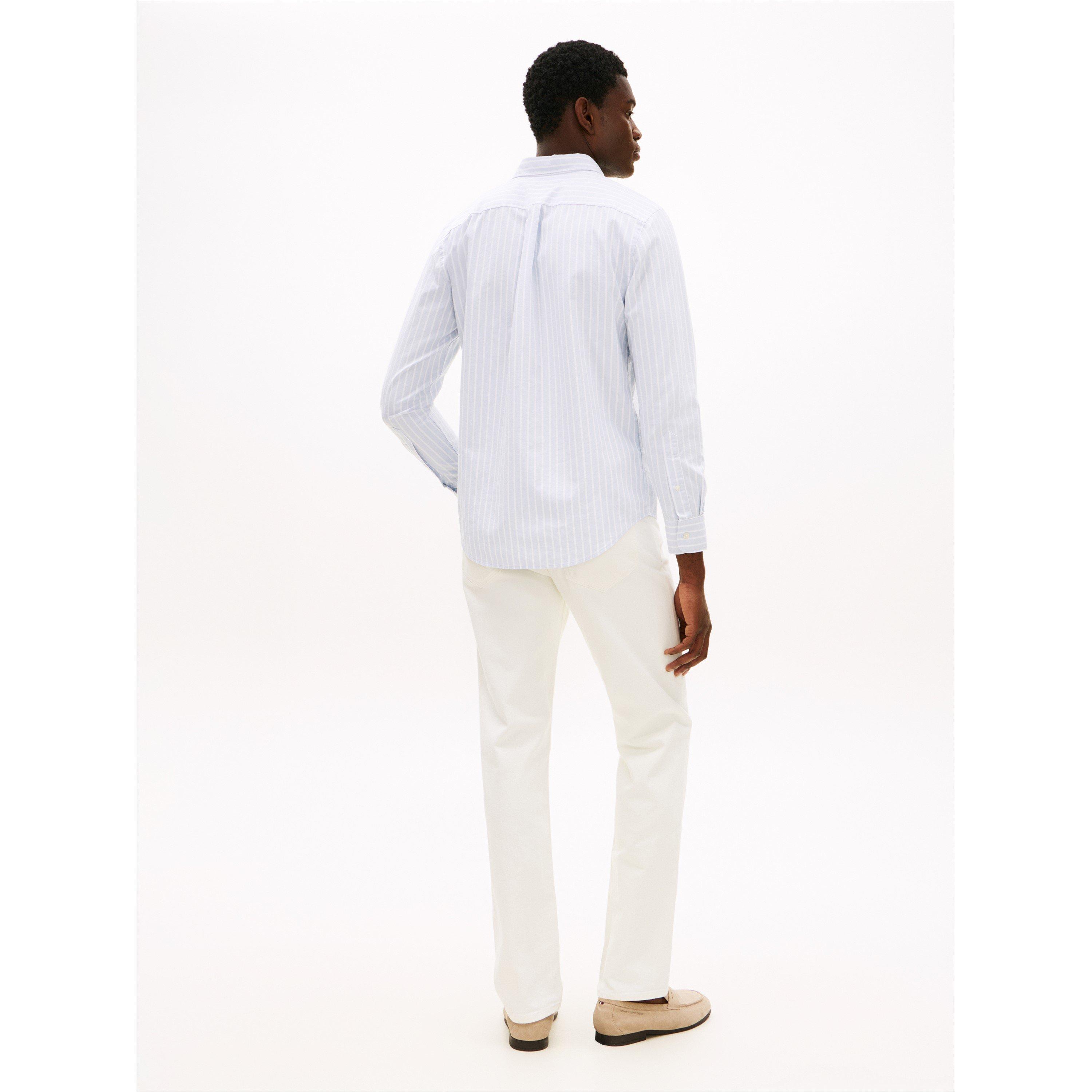 Breezy Blue/Wht - Tommy Hilfiger - Tommy Hrtg Oxf Shirt Sn63 - 5