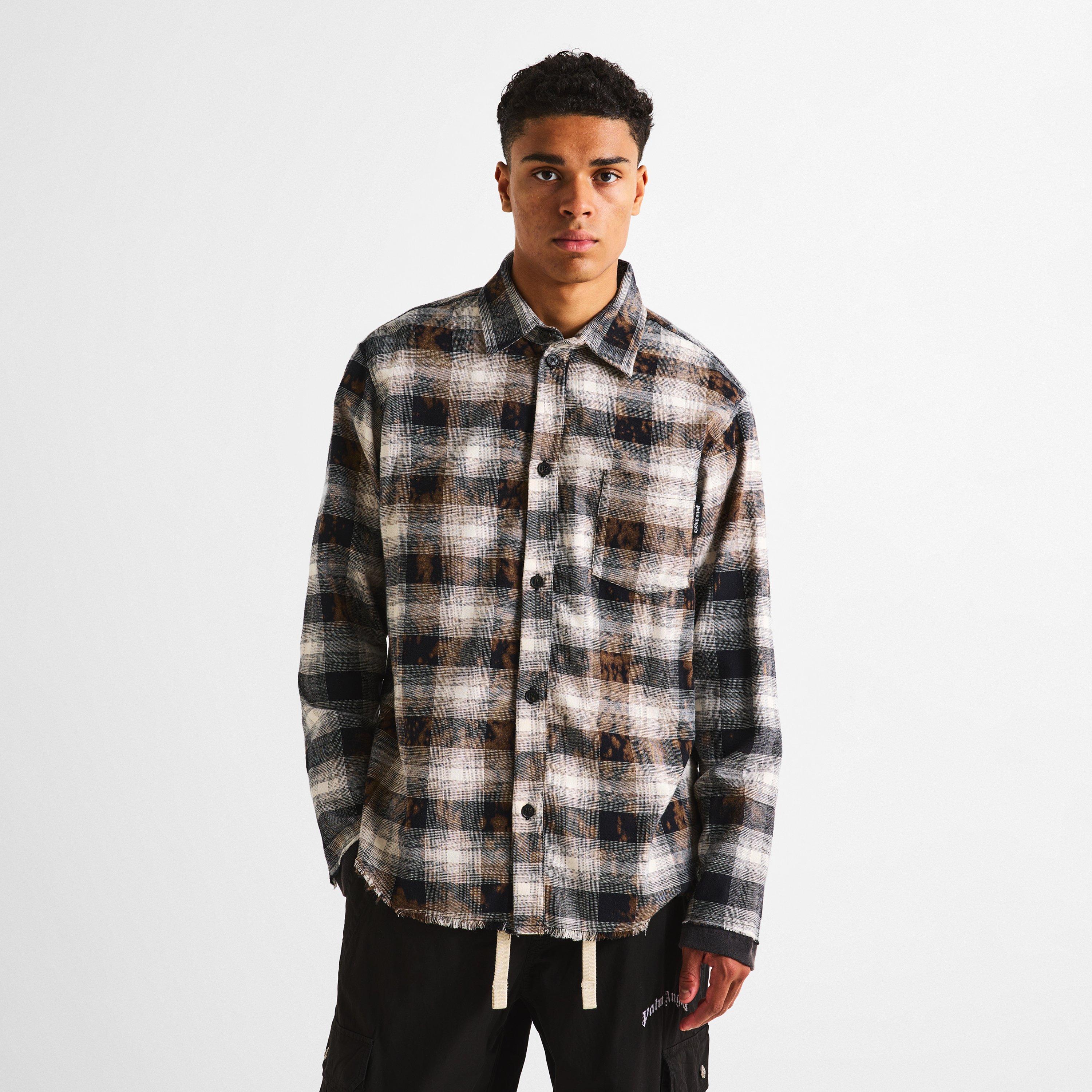 Black/White - Palm Angels - Palm Check Shirt Sn61 - 3