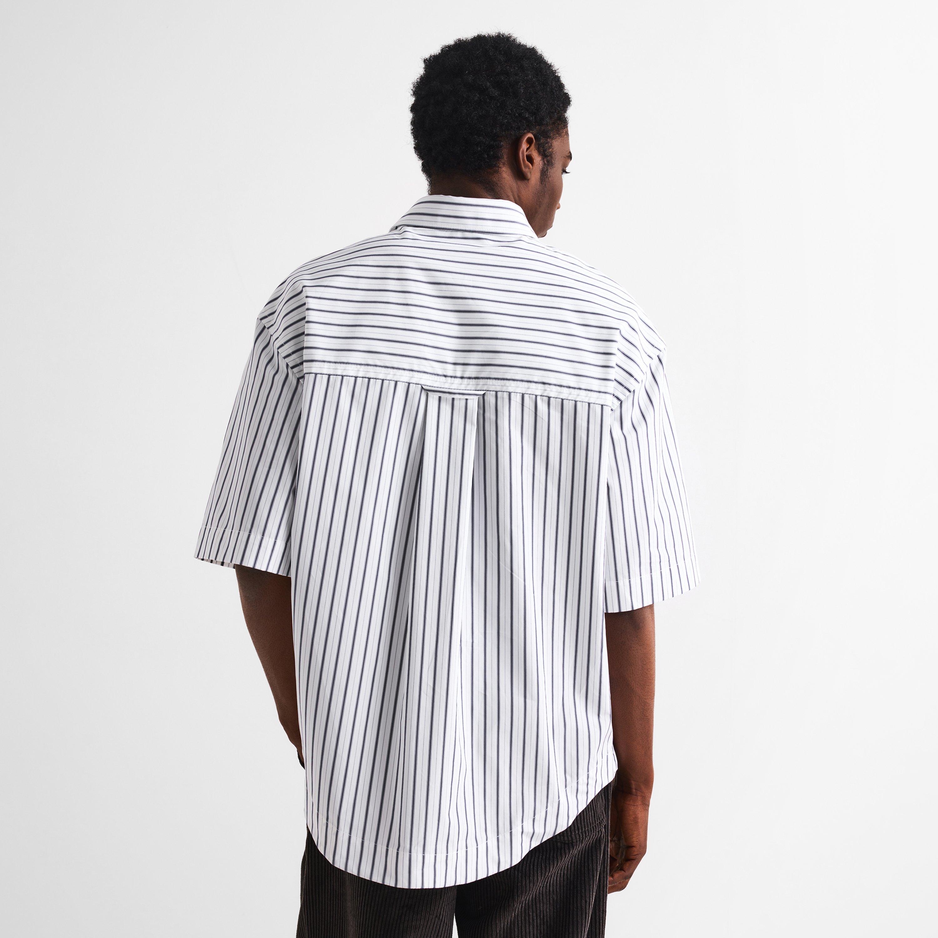 White/Navy - Ami Paris - Ami SS Pkt ADC Shirt Sn62 - 4