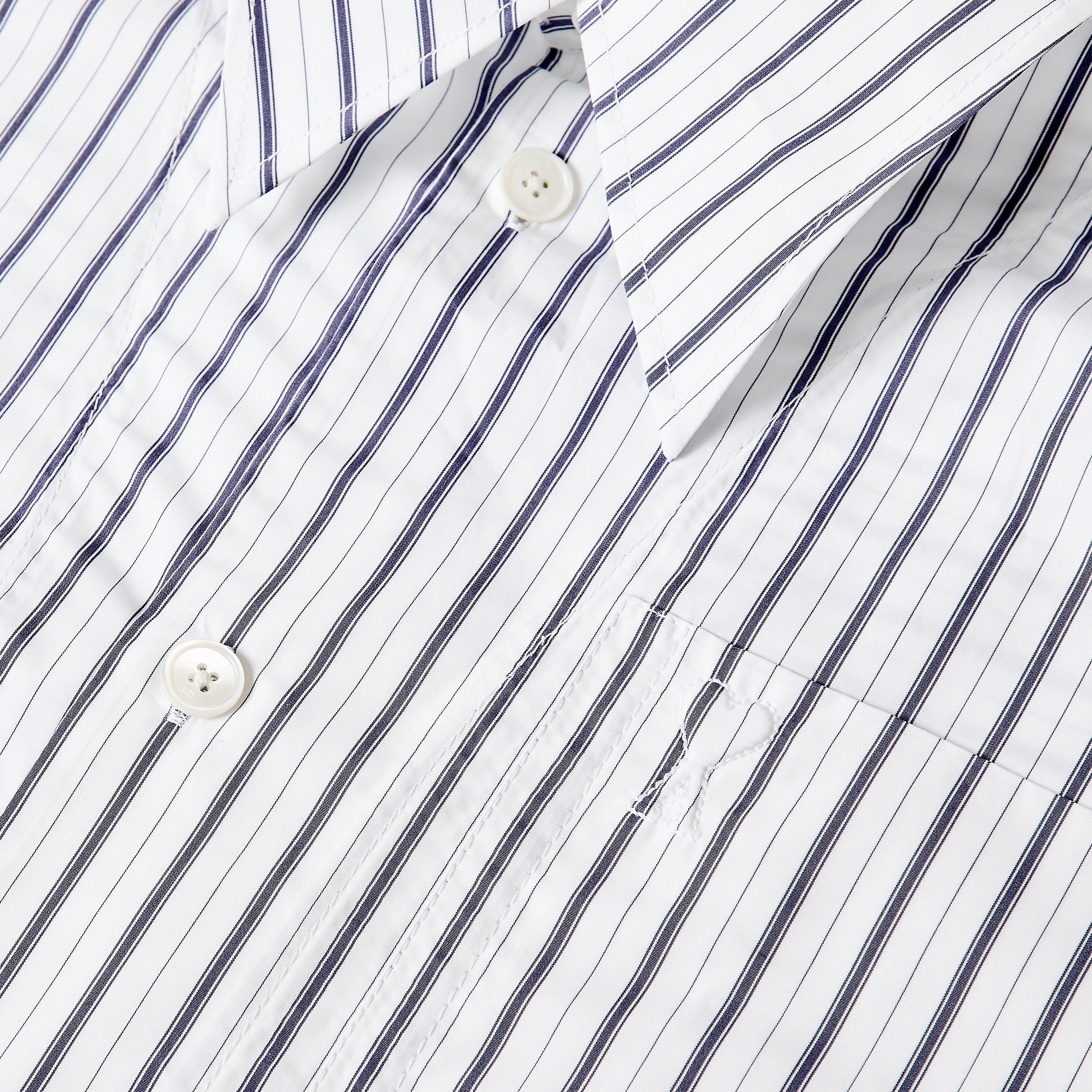 White/Navy - Ami Paris - Ami SS Pkt ADC Shirt Sn62 - 5