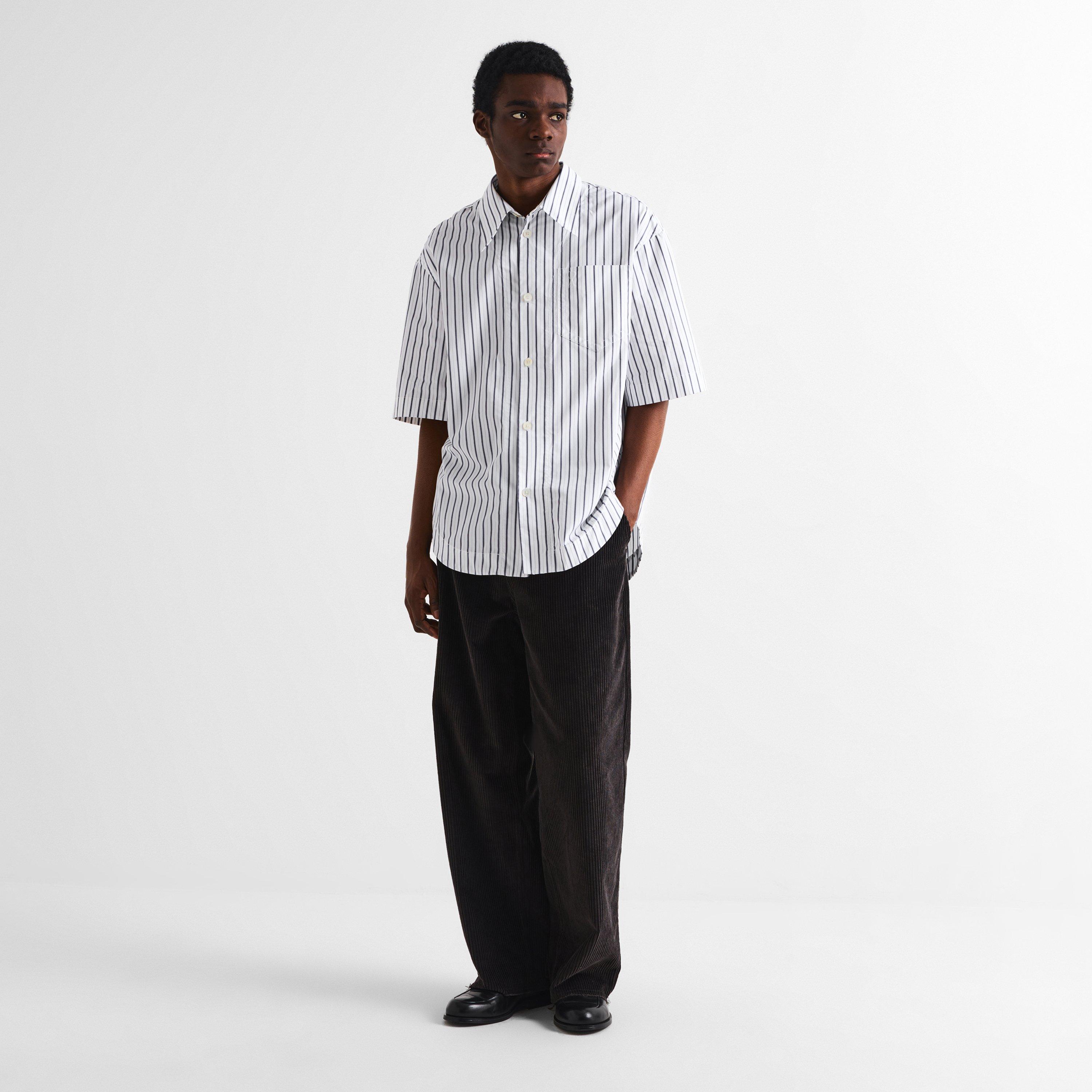 White/Navy - Ami Paris - Ami SS Pkt ADC Shirt Sn62 - 5