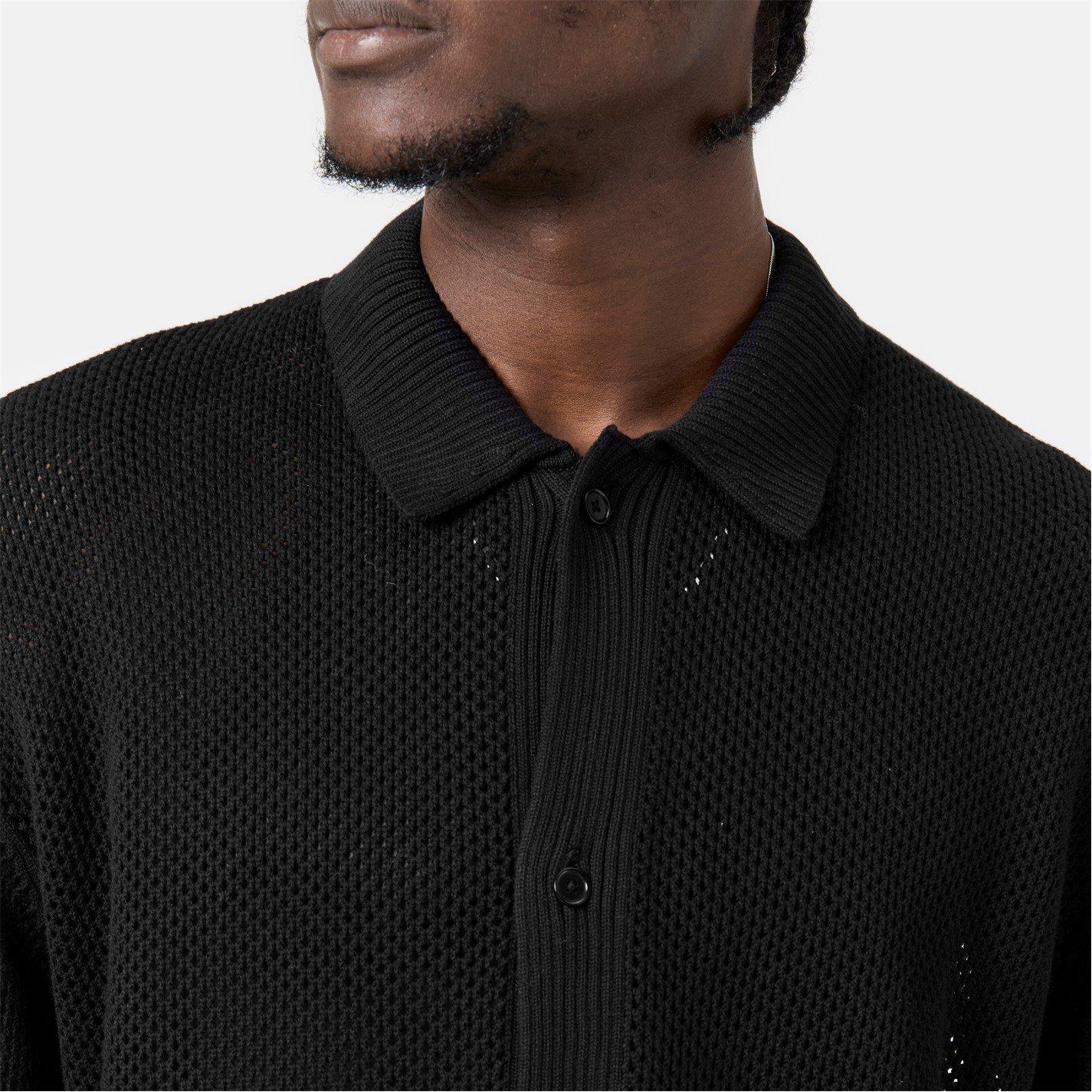 Jet Black - Represent - Men's Plain Long-Sleeve Shirt - 3