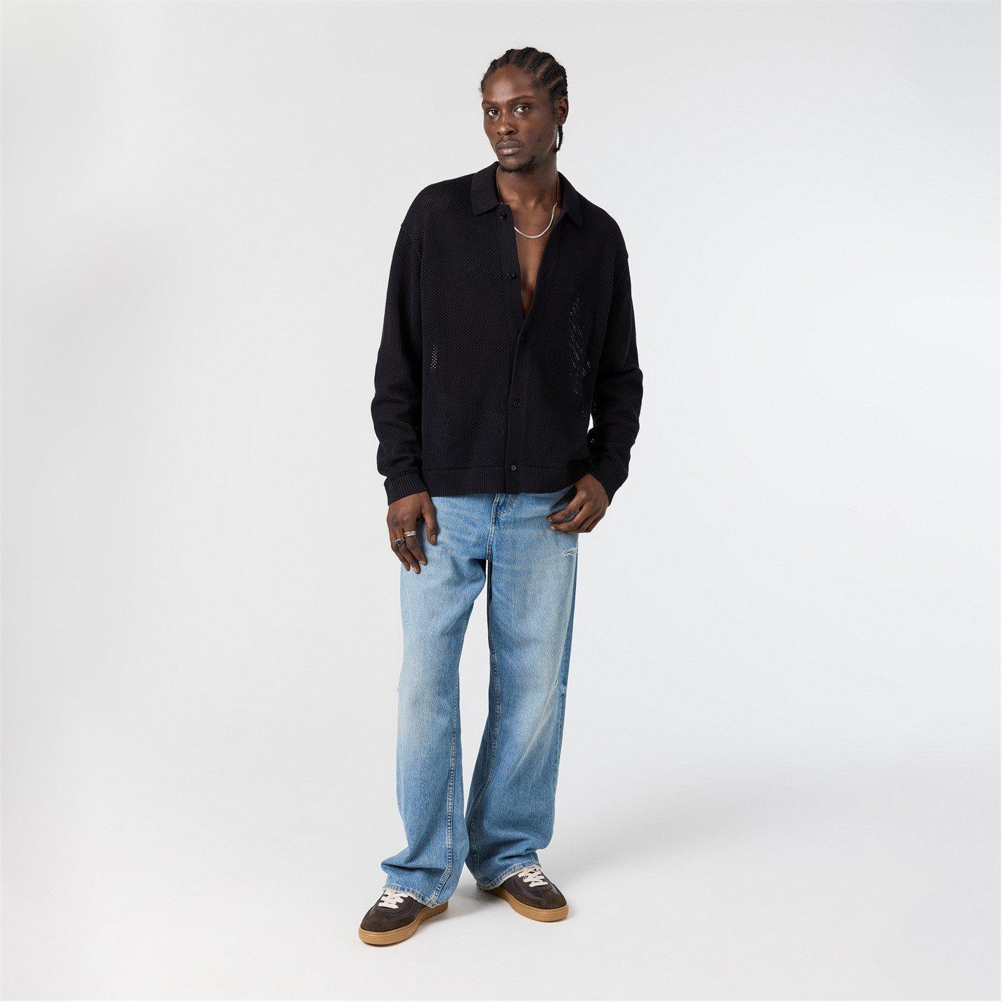 Jet Black - Represent - Men's Plain Long-Sleeve Shirt - 4