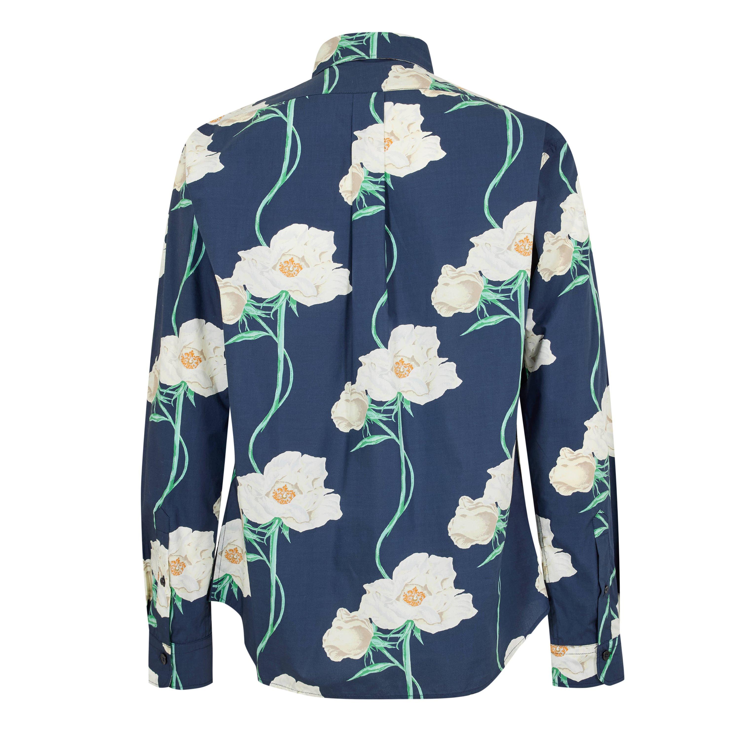 Navy Blue - Kenzo - Men's Long Sleeve Patterned Shirt - 2