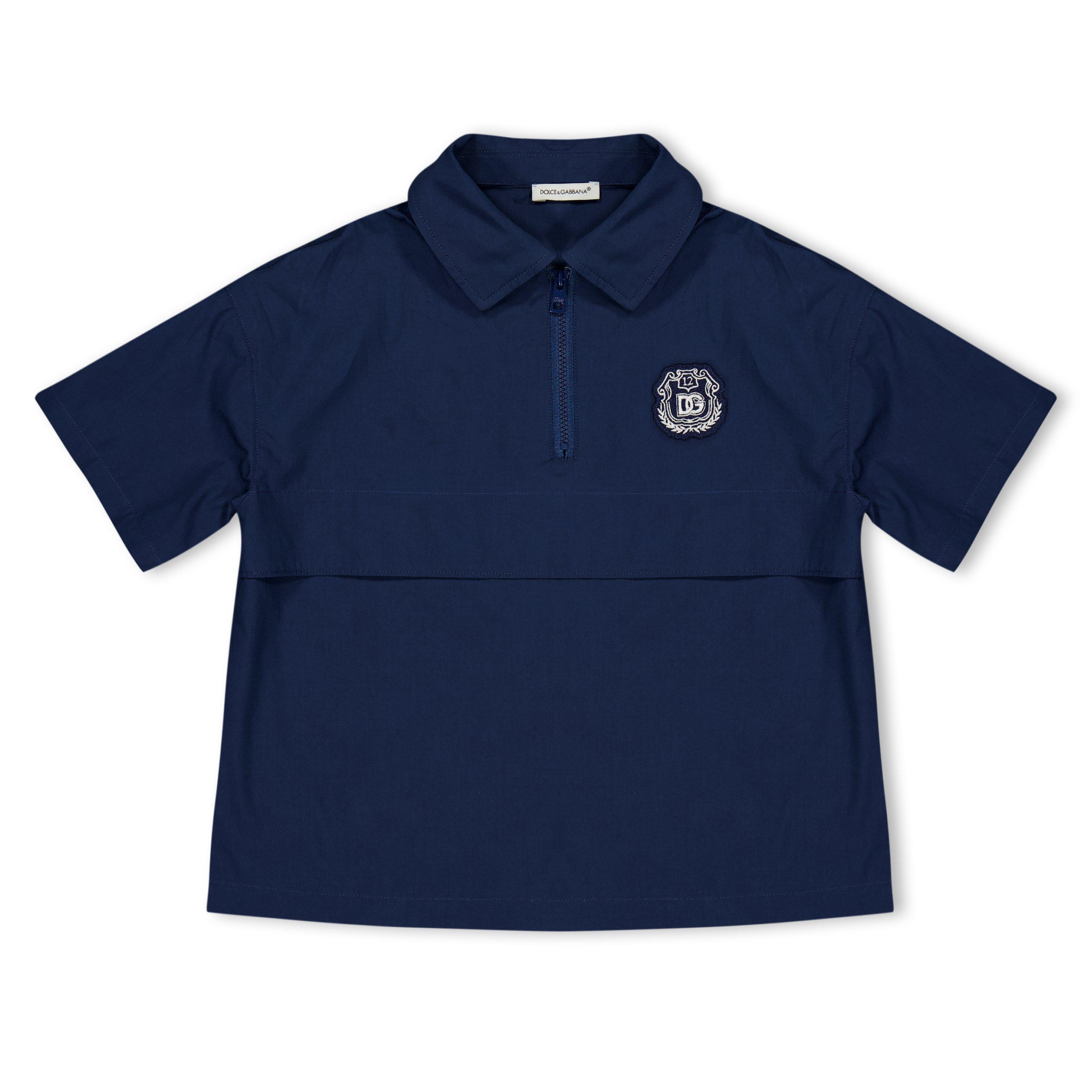 Dolce and Gabbana DG Plaque Shirt Jn61 - Blue B0013 - Size 6Y