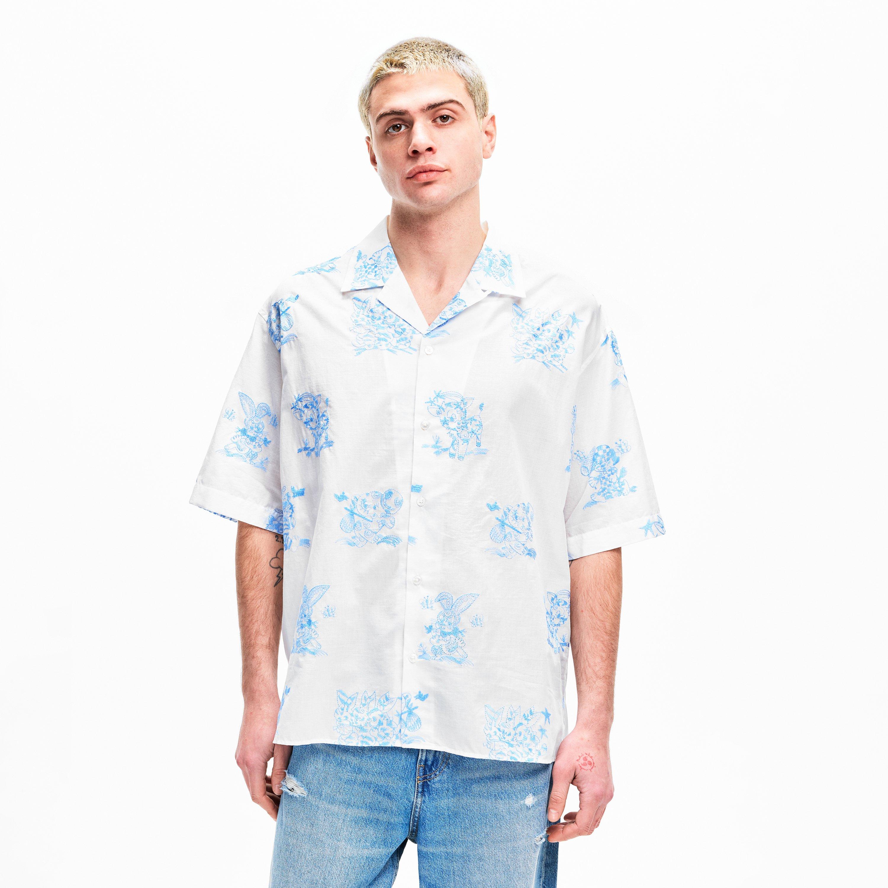 White - Kenzo - Men's Short Sleeve Patterned Shirt - 3