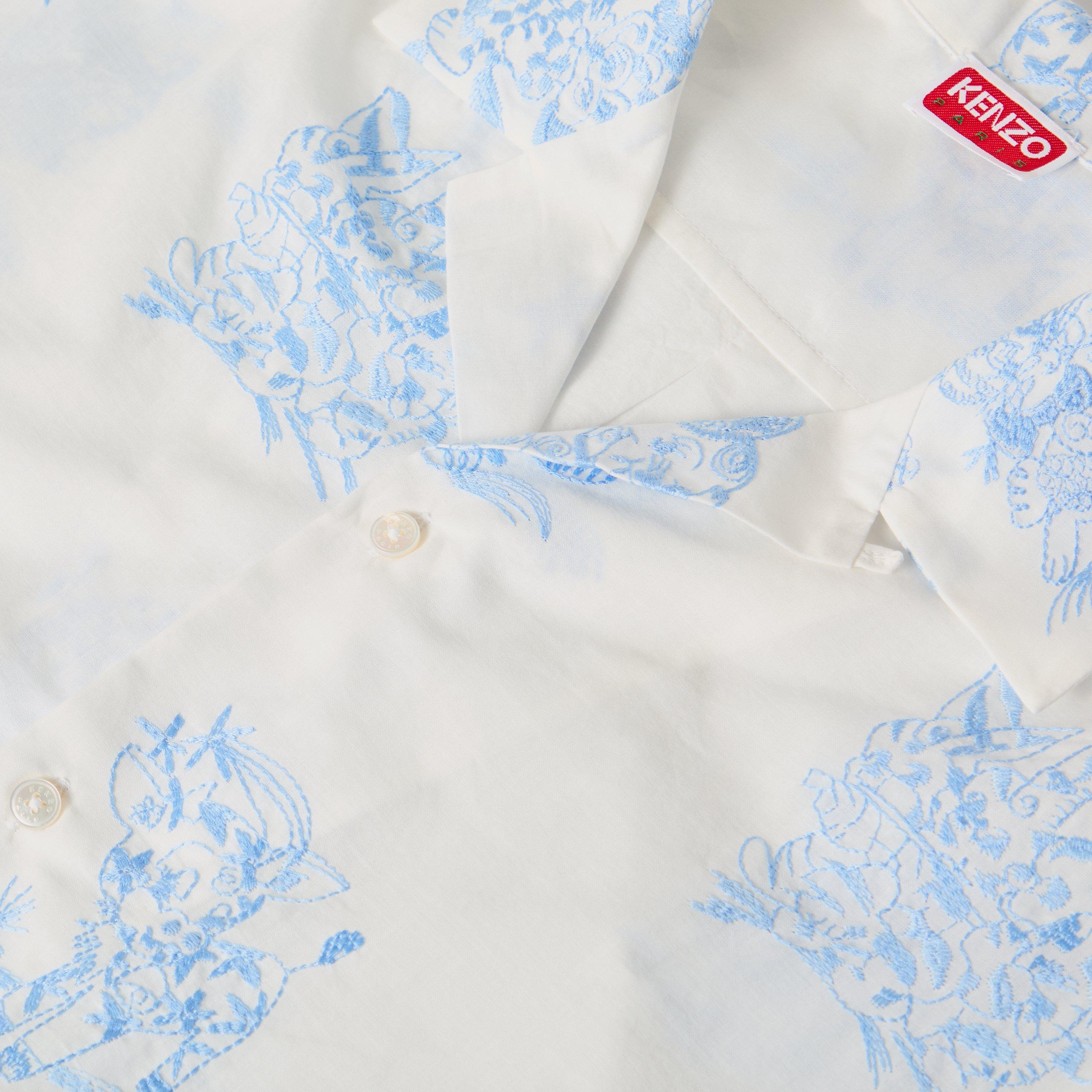 White - Kenzo - Men's Short Sleeve Patterned Shirt - 5