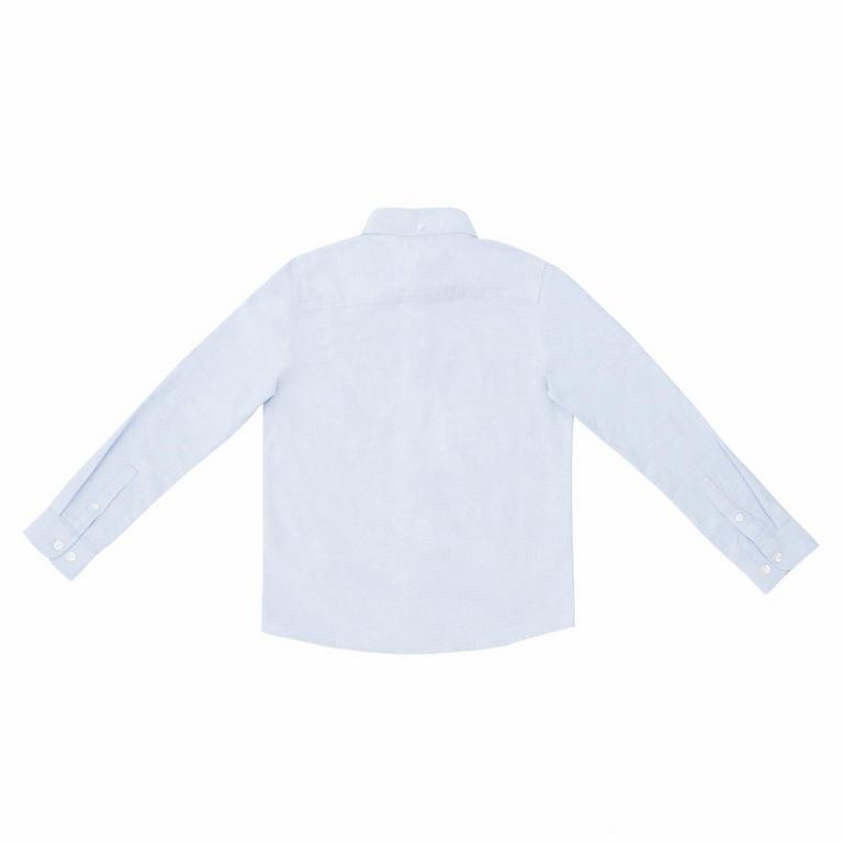 Bleu - Jack Wills - JW Long Sleeve Oxford Shirt Juniors - 2
