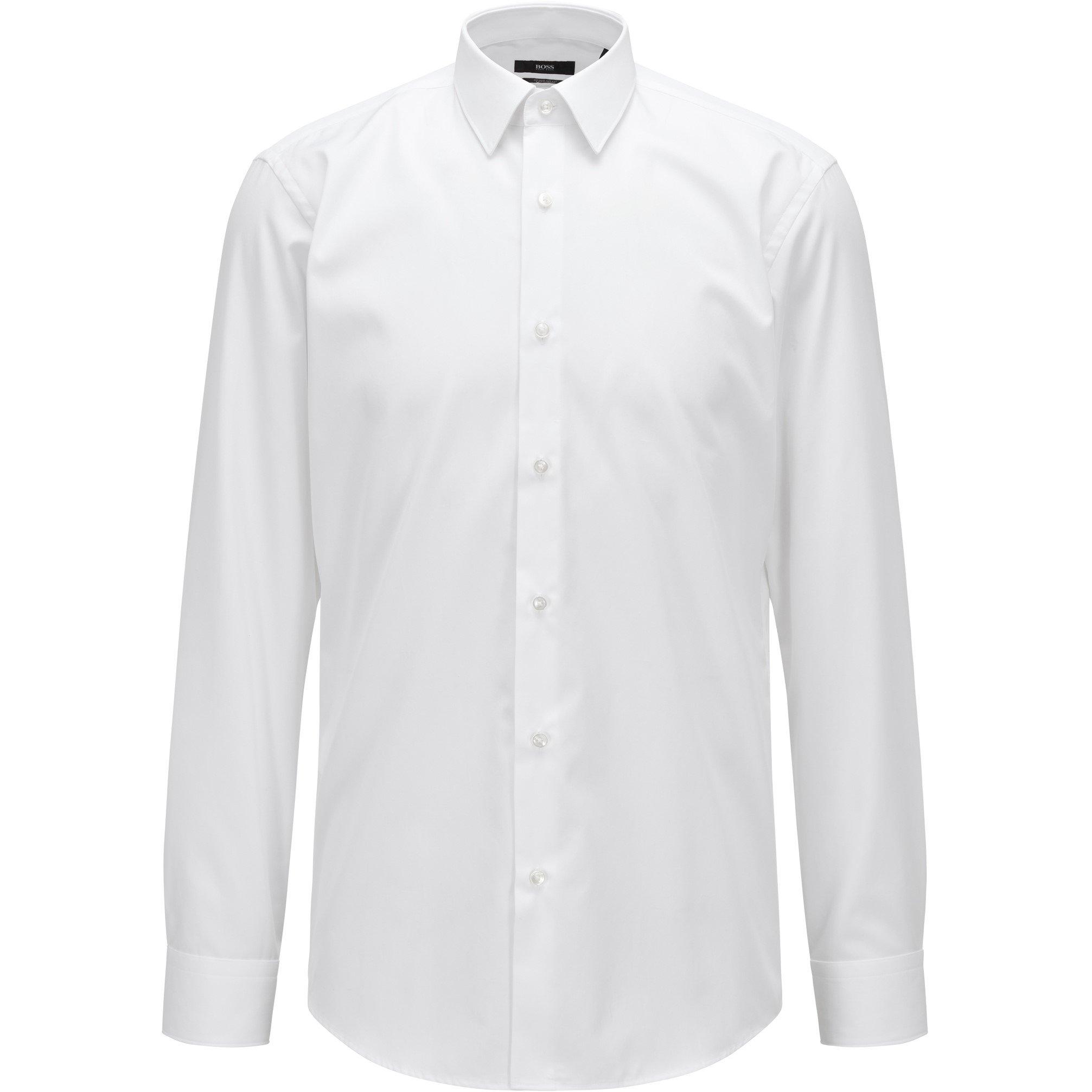 White - Boss - Men's Eliott Long Sleeve Oxford Shirt