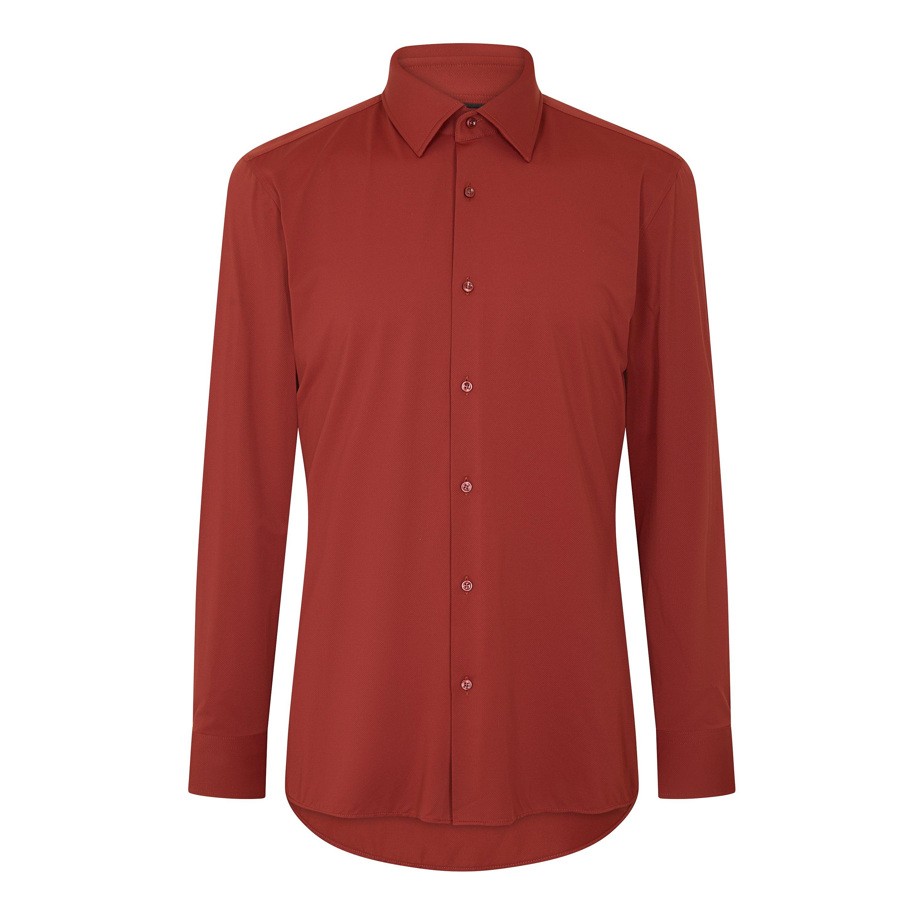 Boss Men's P Hank Kent Long Sleeve Oxford Shirt - Open Brown - 2XL