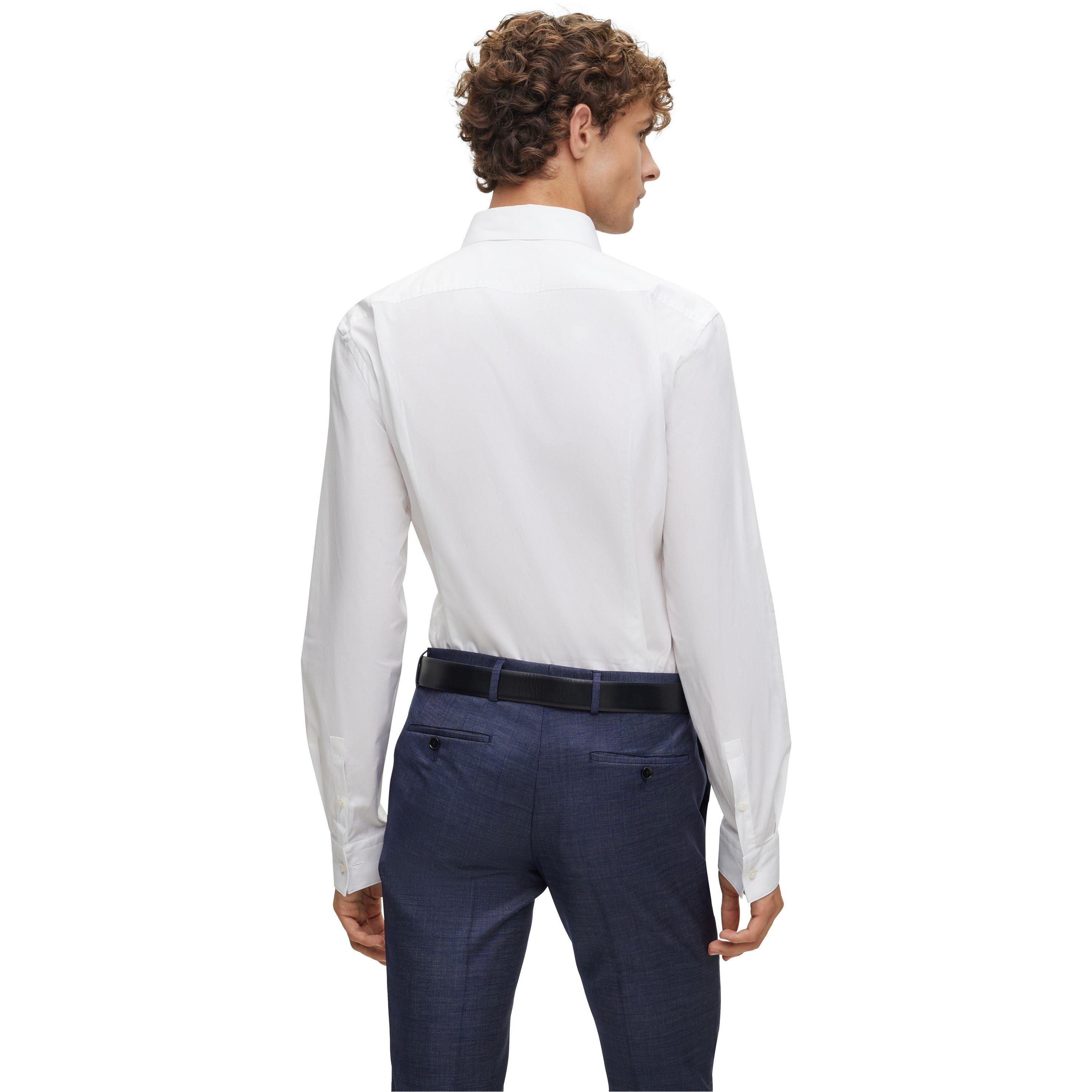 White - Boss - Men's Long Sleeve Oxford Shirt - 3