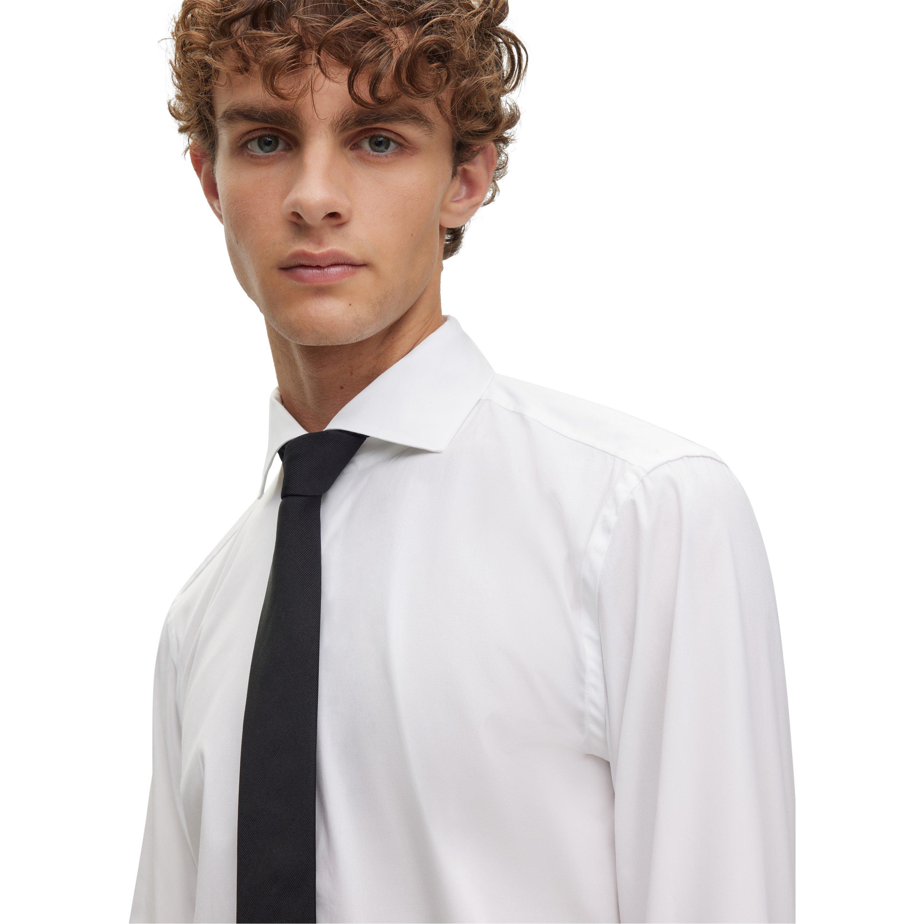 White - Boss - Men's Long Sleeve Oxford Shirt - 5