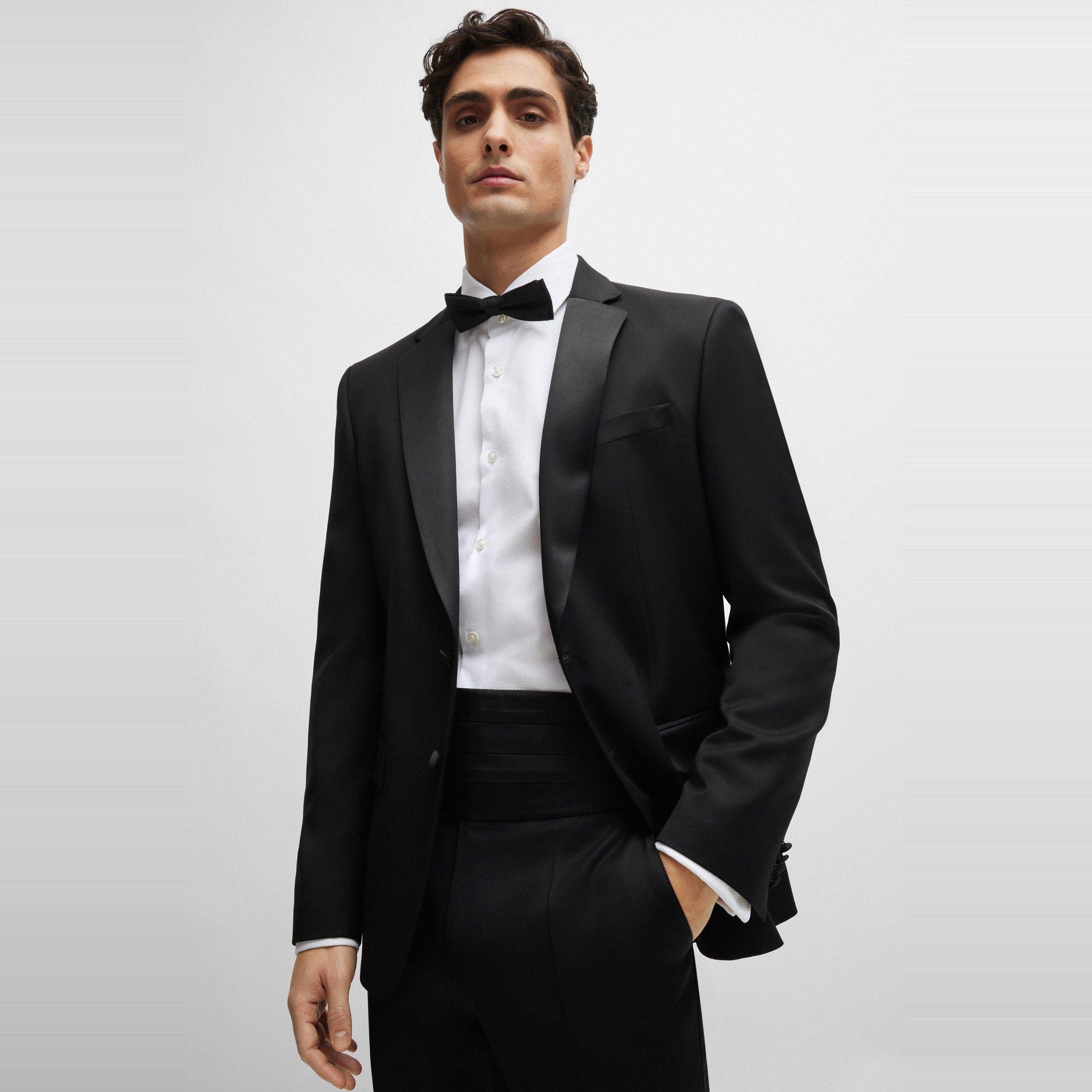 White - Boss - Men's H Hank Spread Long Sleeve Oxford Shirt - 4