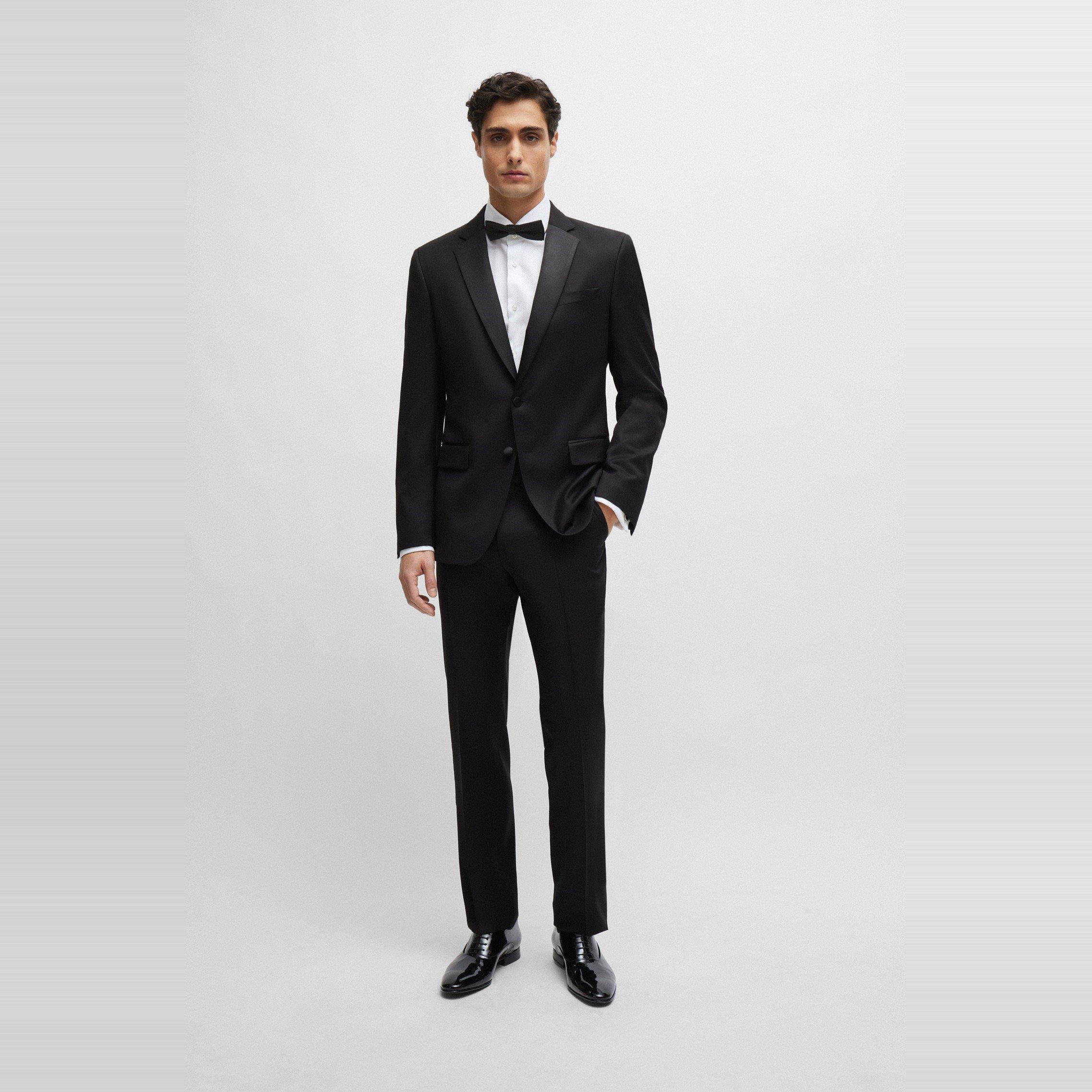 White - Boss - Men's H Hank Spread Long Sleeve Oxford Shirt - 6