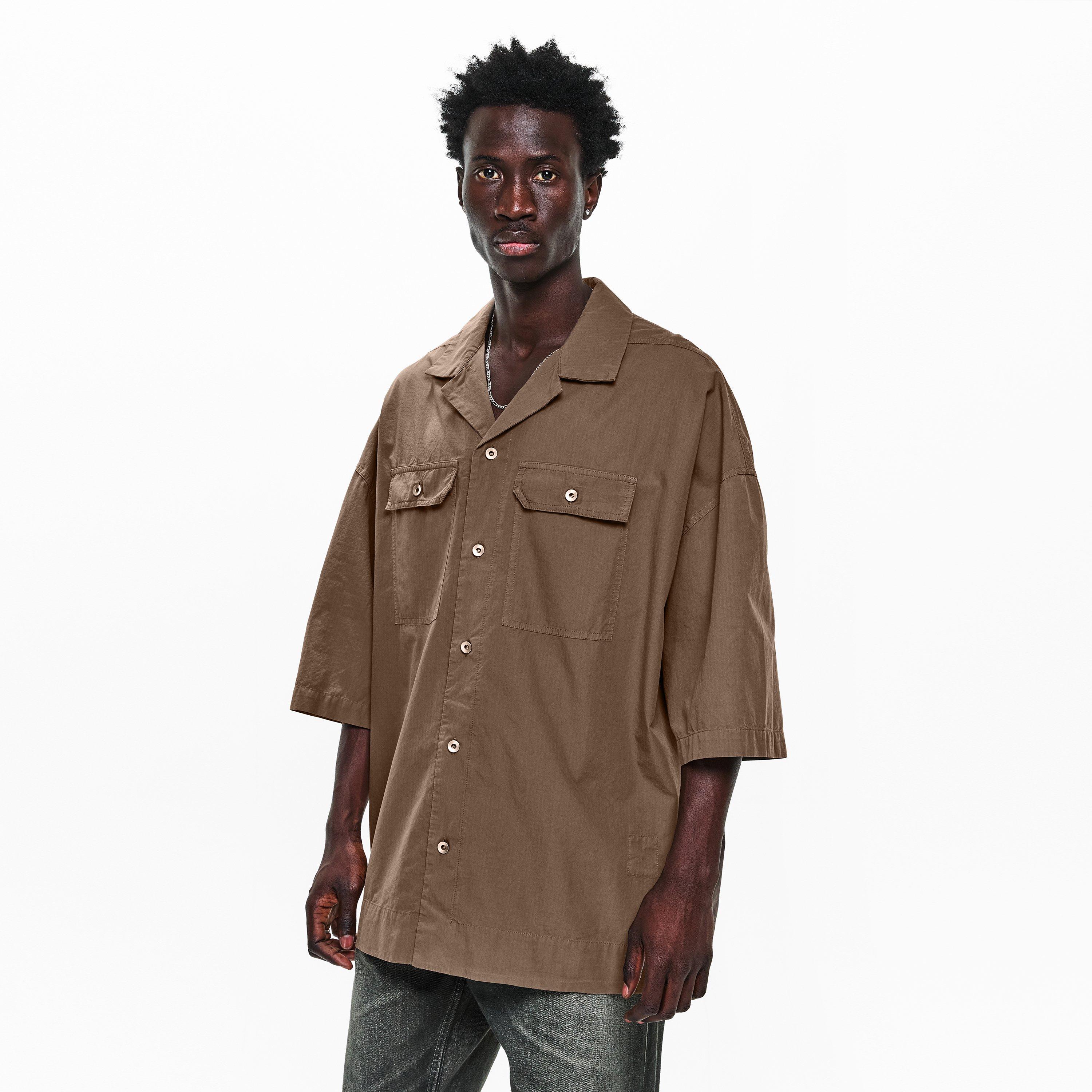 Dust - Rick Owens Drkshdw - Men's Short Sleeve Plain Shirt - 3