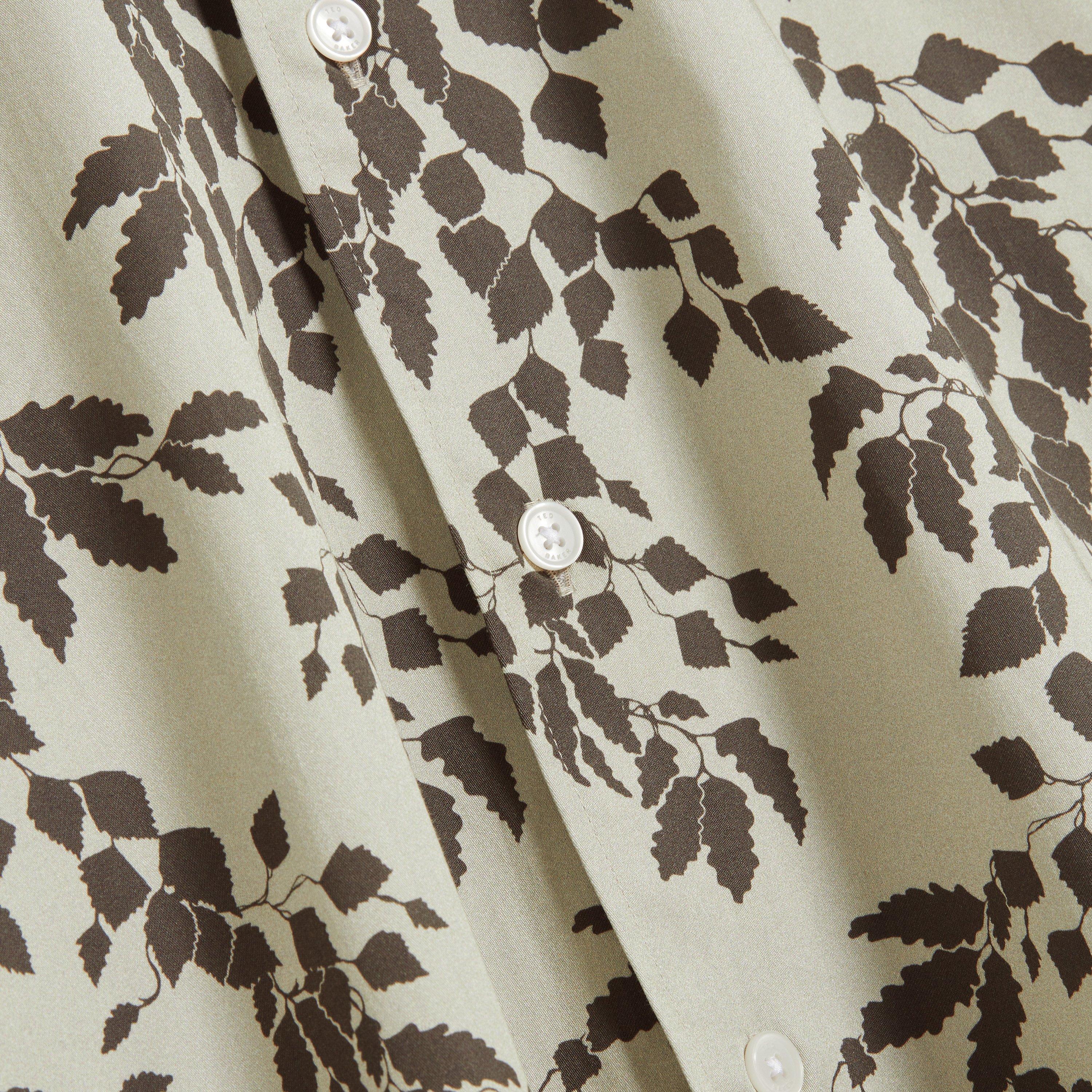 LT-GREEN - Ted Baker - Men's LS Print Long Sleeve Patterned Shirt - 4