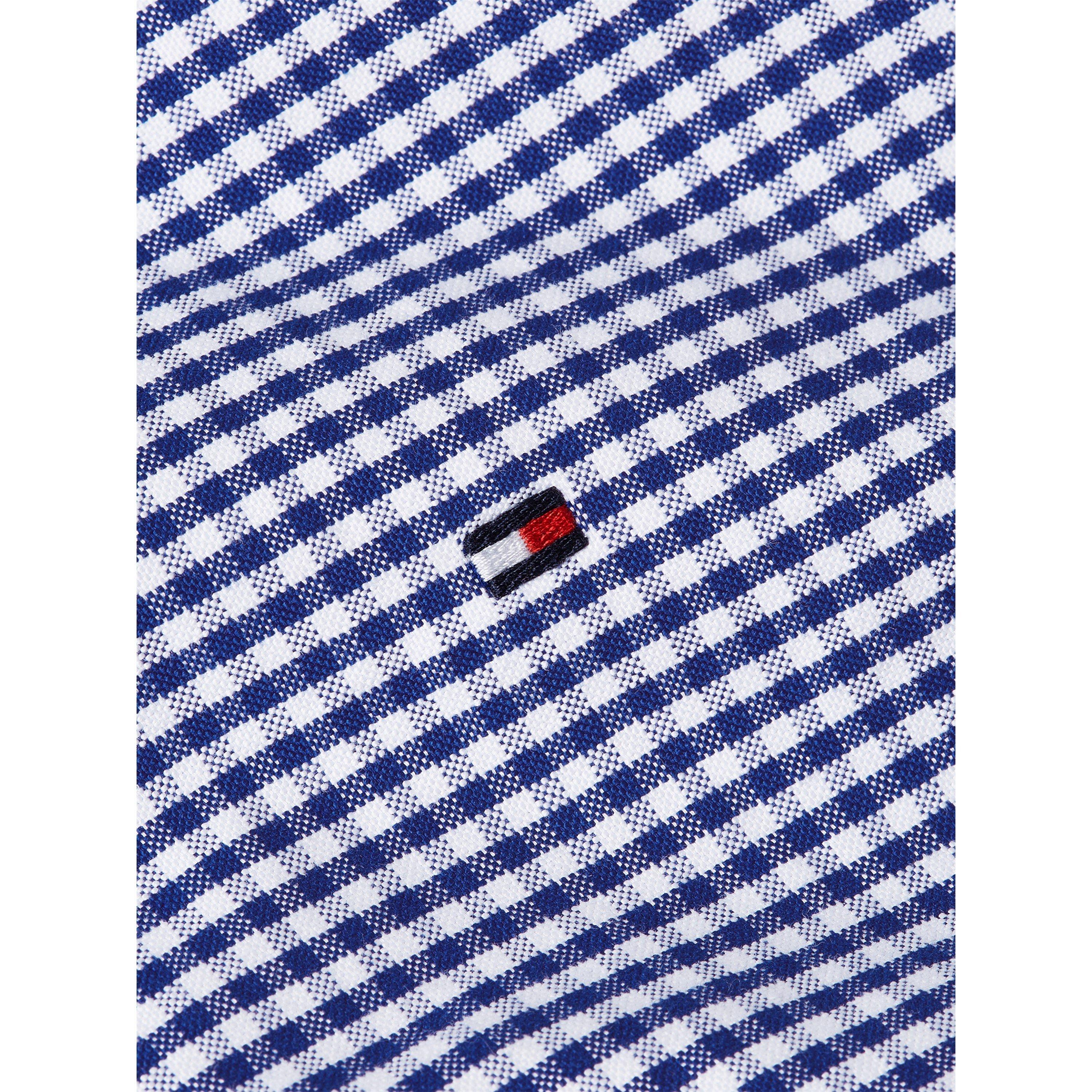 Ryl Blu/Check - Tommy Hilfiger - Men's Oxford Gingham Cotton Long-Sleeve Shirt - 5
