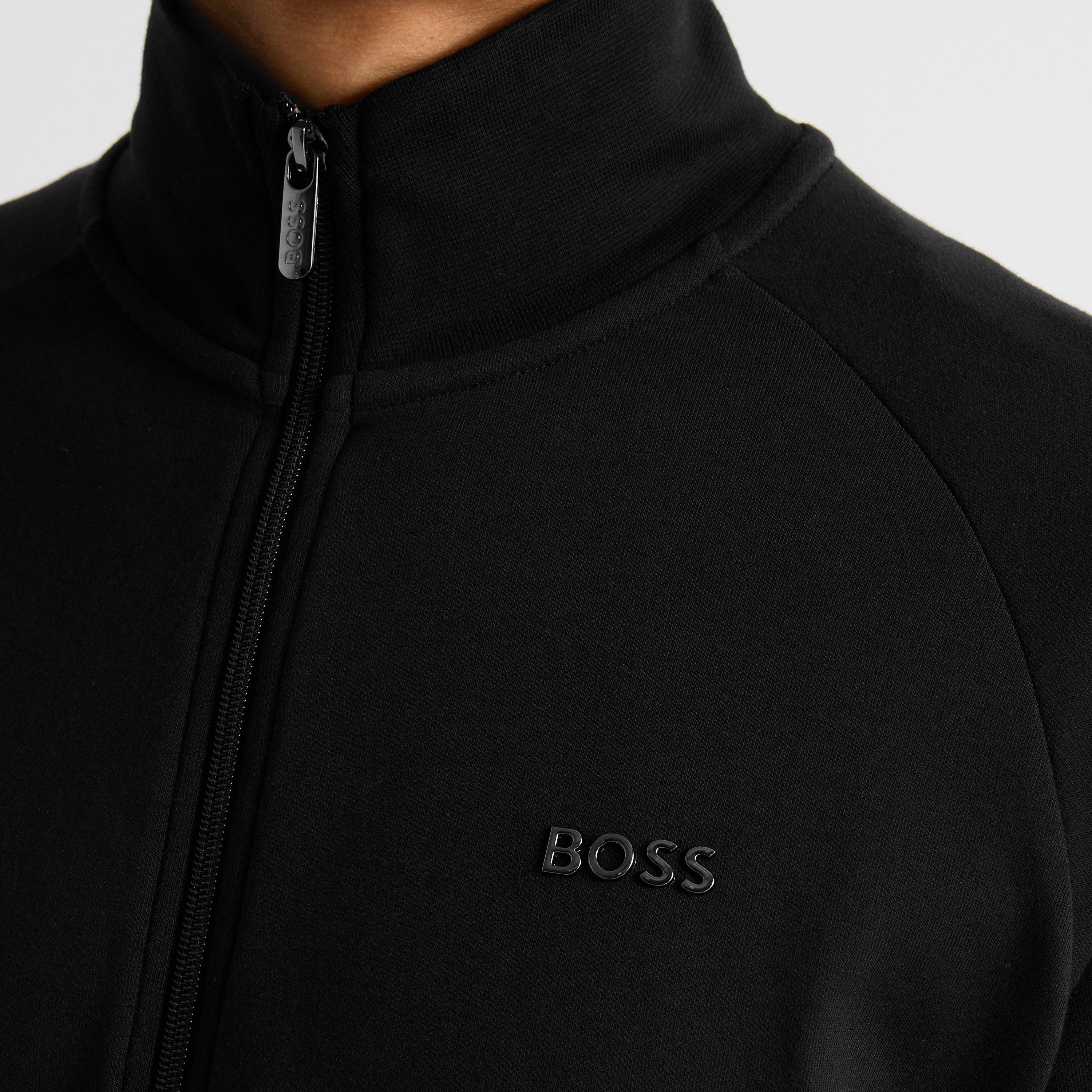 Black 004 - Boss - Mens BOSS BODYWEAR Funnel Neck Full-Zip Jacket with Metal Logo (Essense) - 5