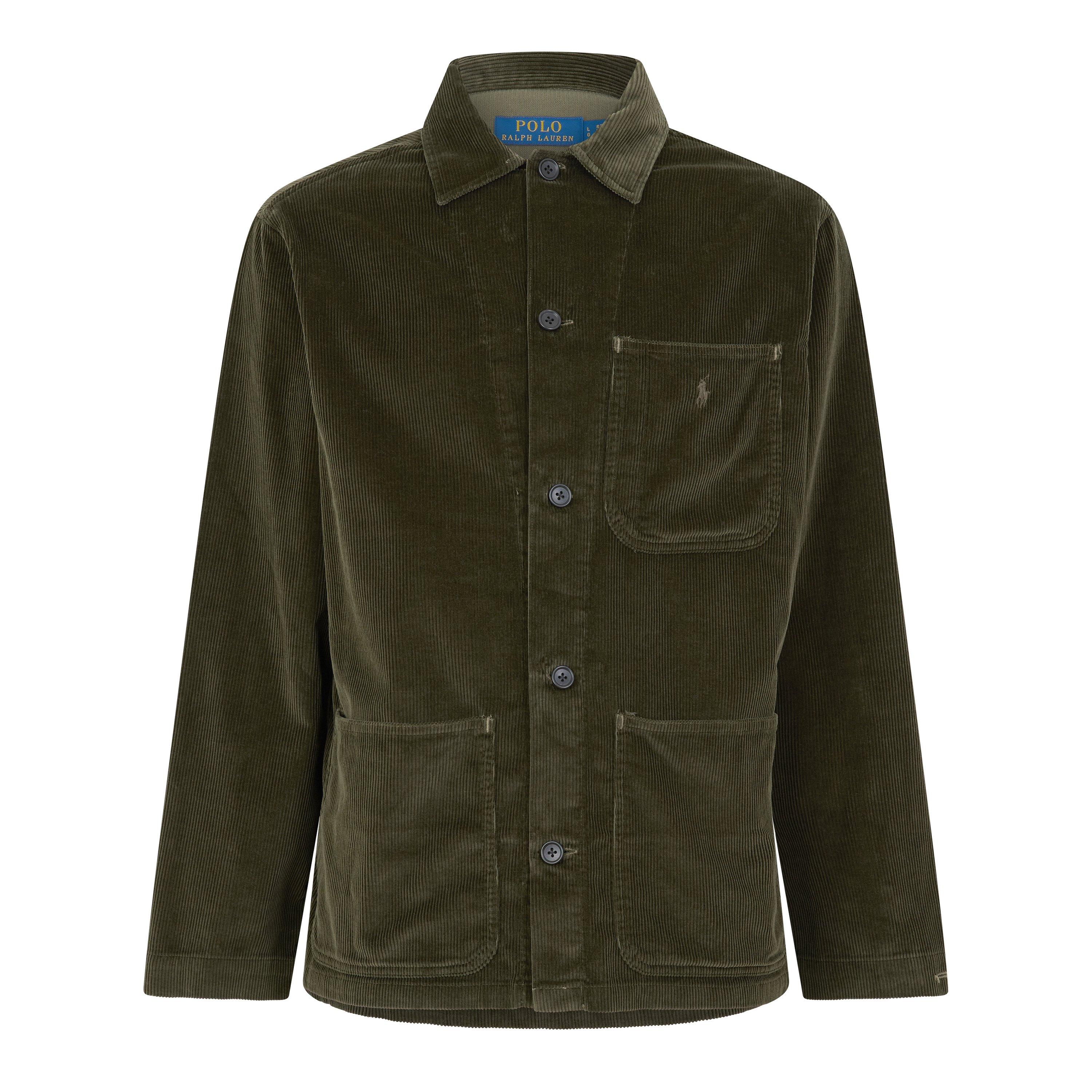 Company Olive - Polo Ralph Lauren - Men's Corduroy Long-Sleeve Overshirt - 1