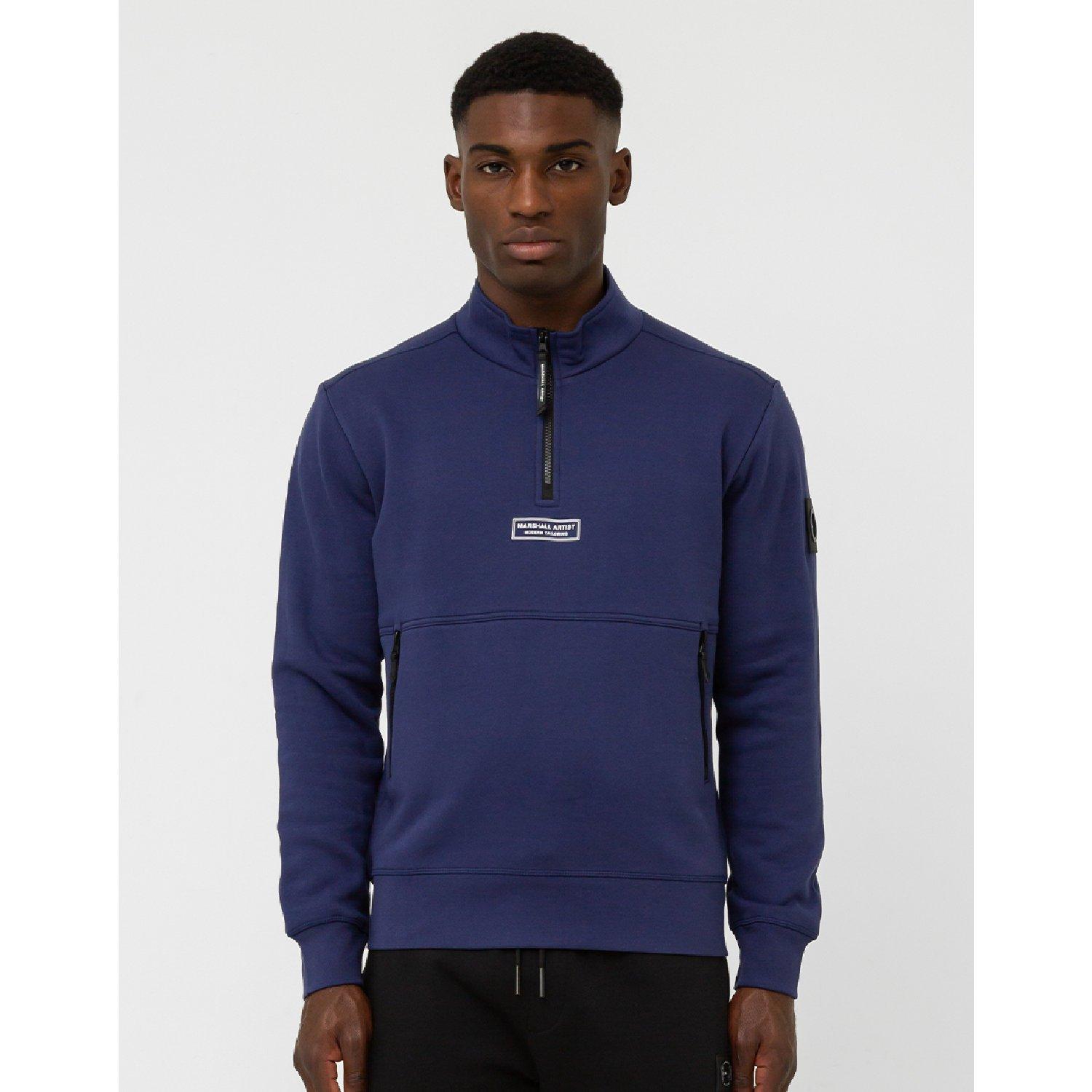 Monarch Blue - Marshall Artist - Men's Siren Quarter-Zip Fleece - 1
