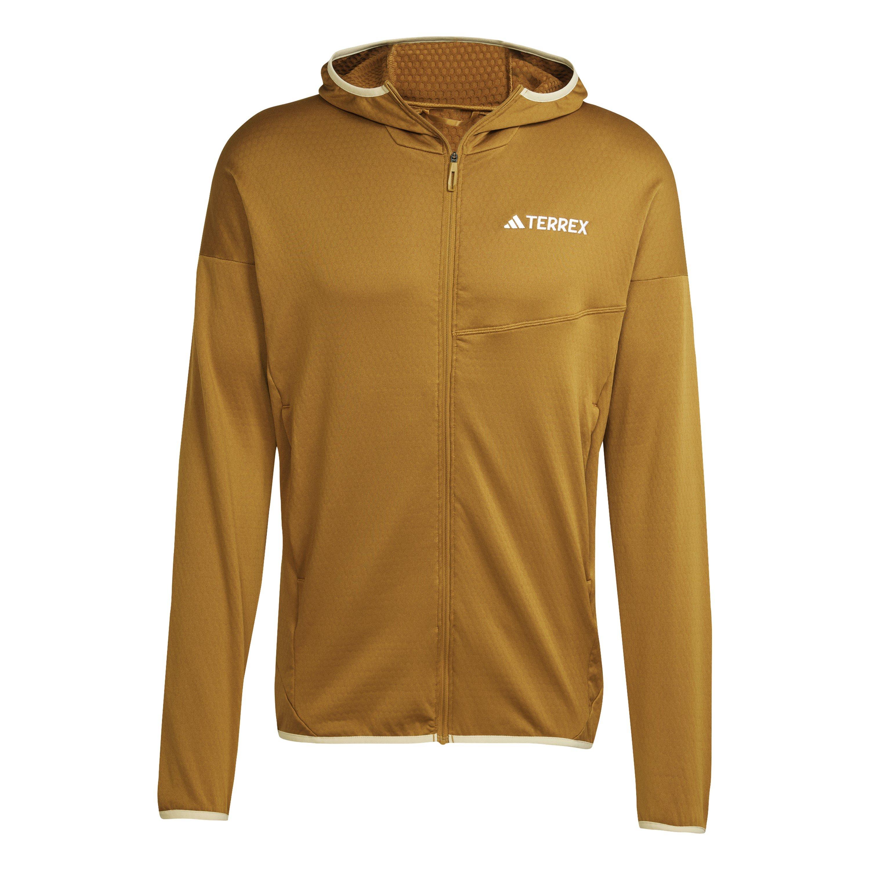 Adidas Men's 1/4 Zip Fleece - Bronze/Savannah - S