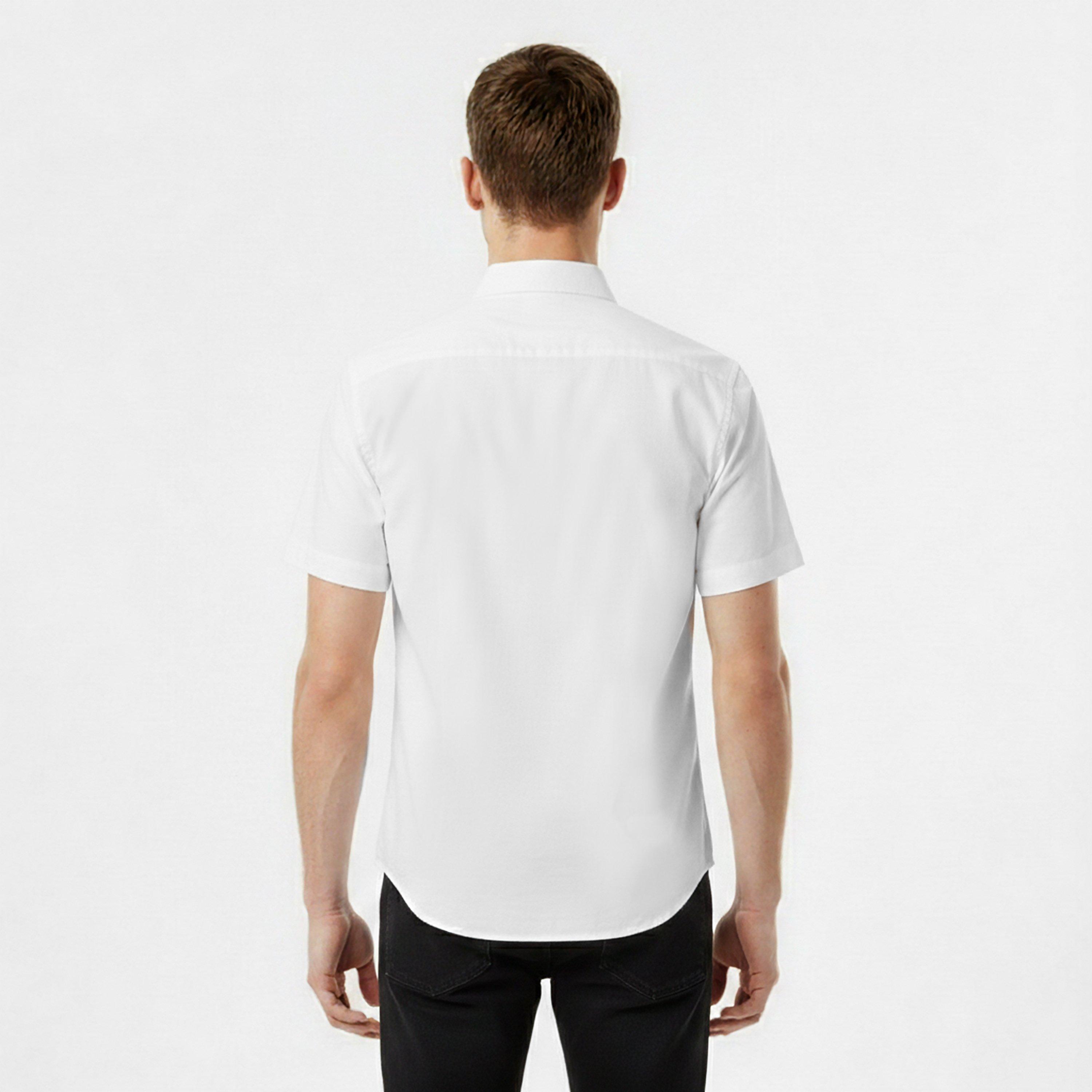 White - Jack Wills - Men's Short Sleeve Plain Shirt - 4